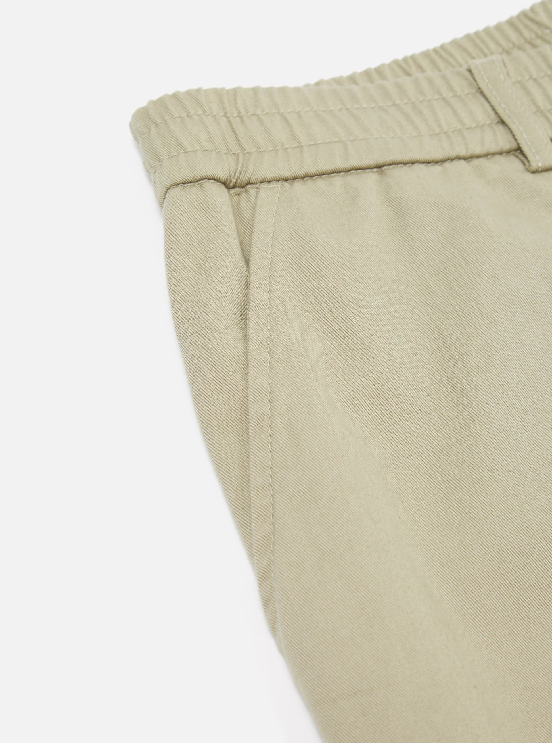 Pleated Track Pant - Stone Twill