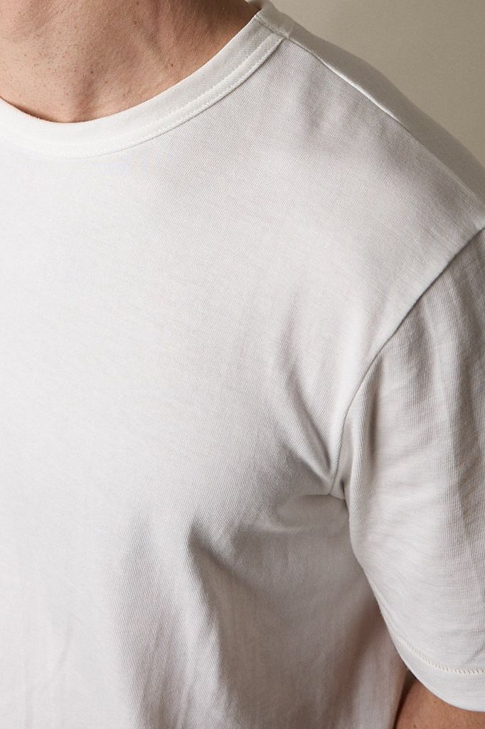 214 Loop-Wheeled Relaxed Fit Mid-Weight T-Shirt - White