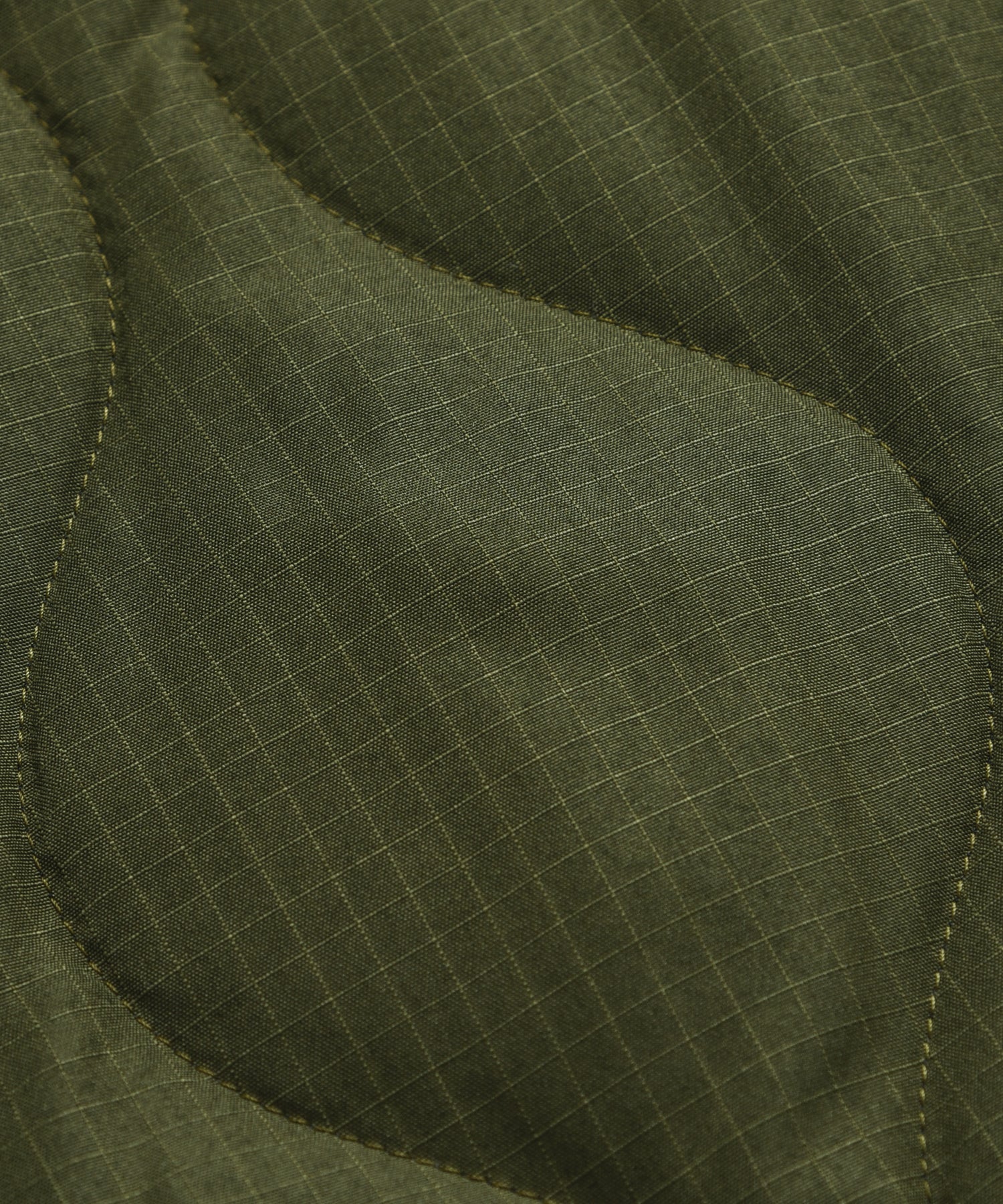 Military Down/Boa Reversible Coat - Dark Olive/Cream