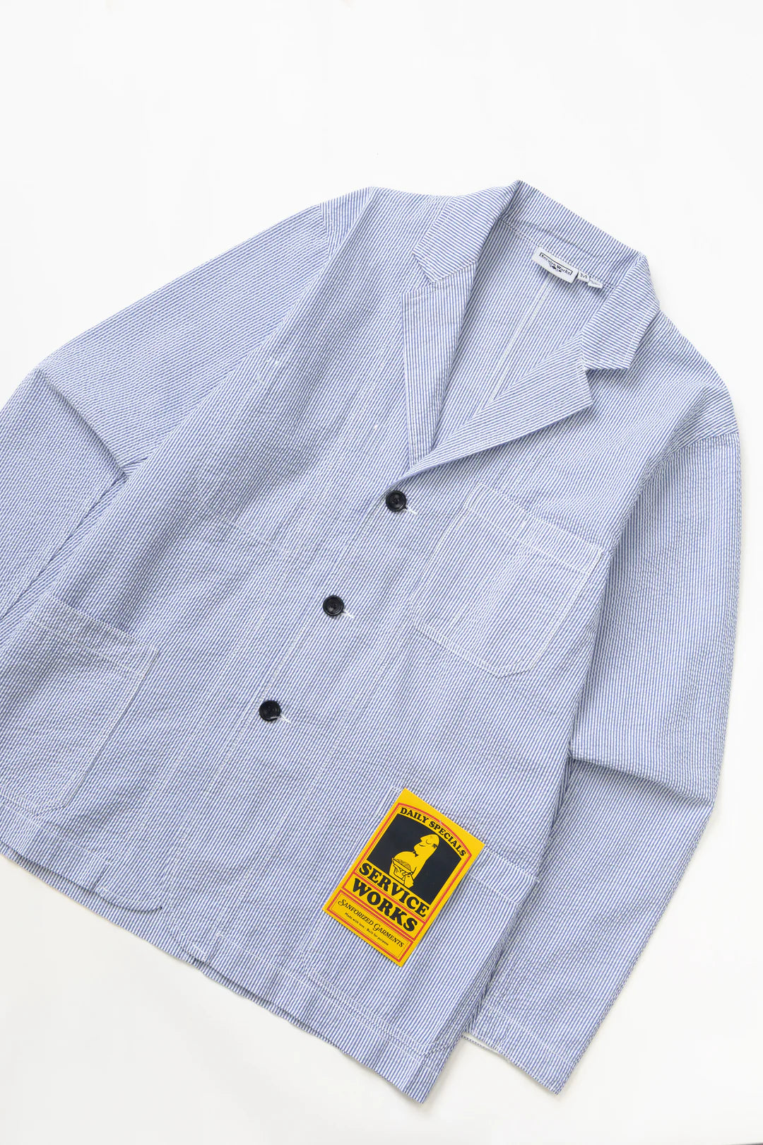 Seersucker Server Suit Jacket - Navy Stripe