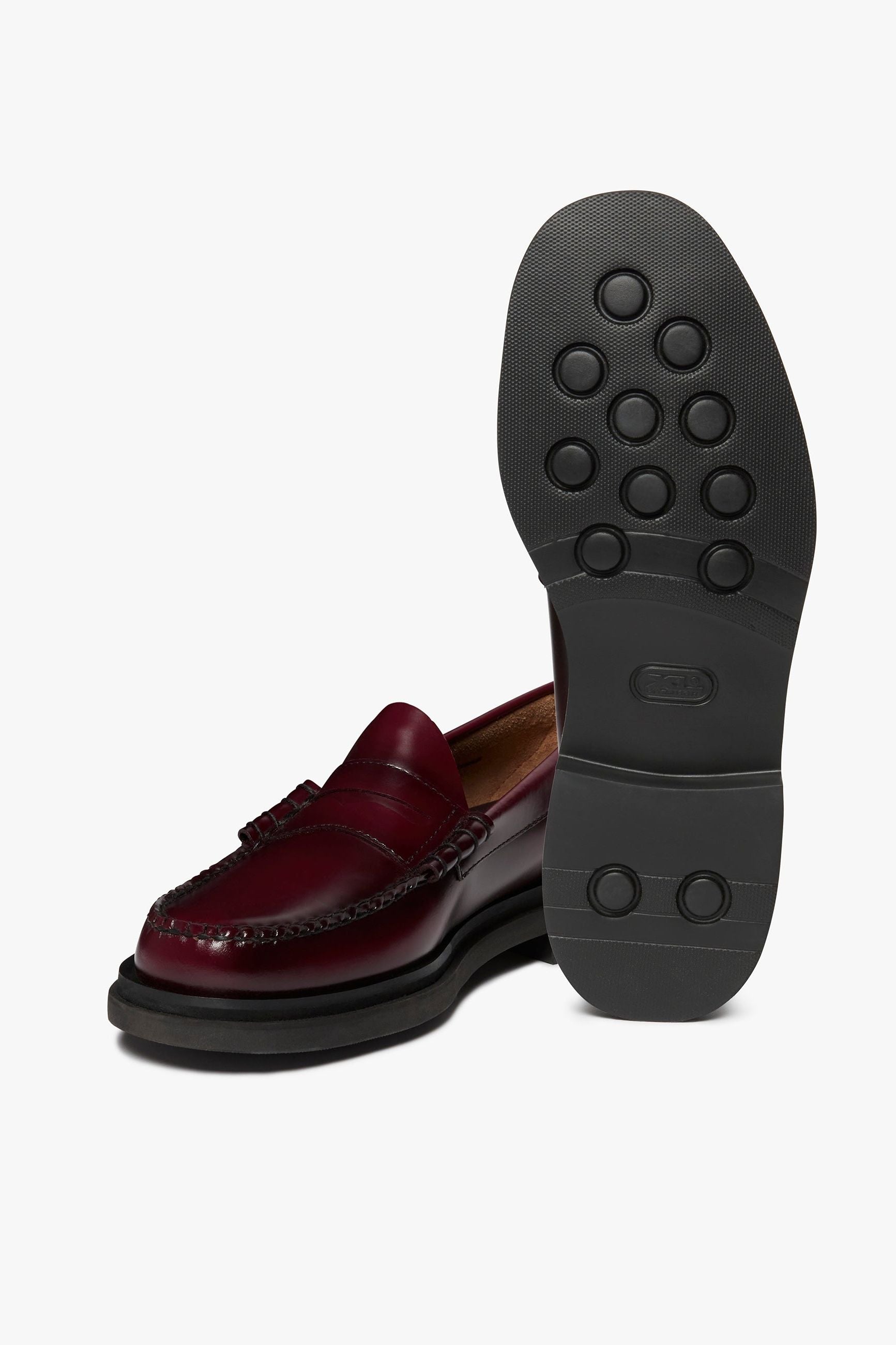 G.H. Bass Weejuns Step Larson Penny Loafers - Wine Leather