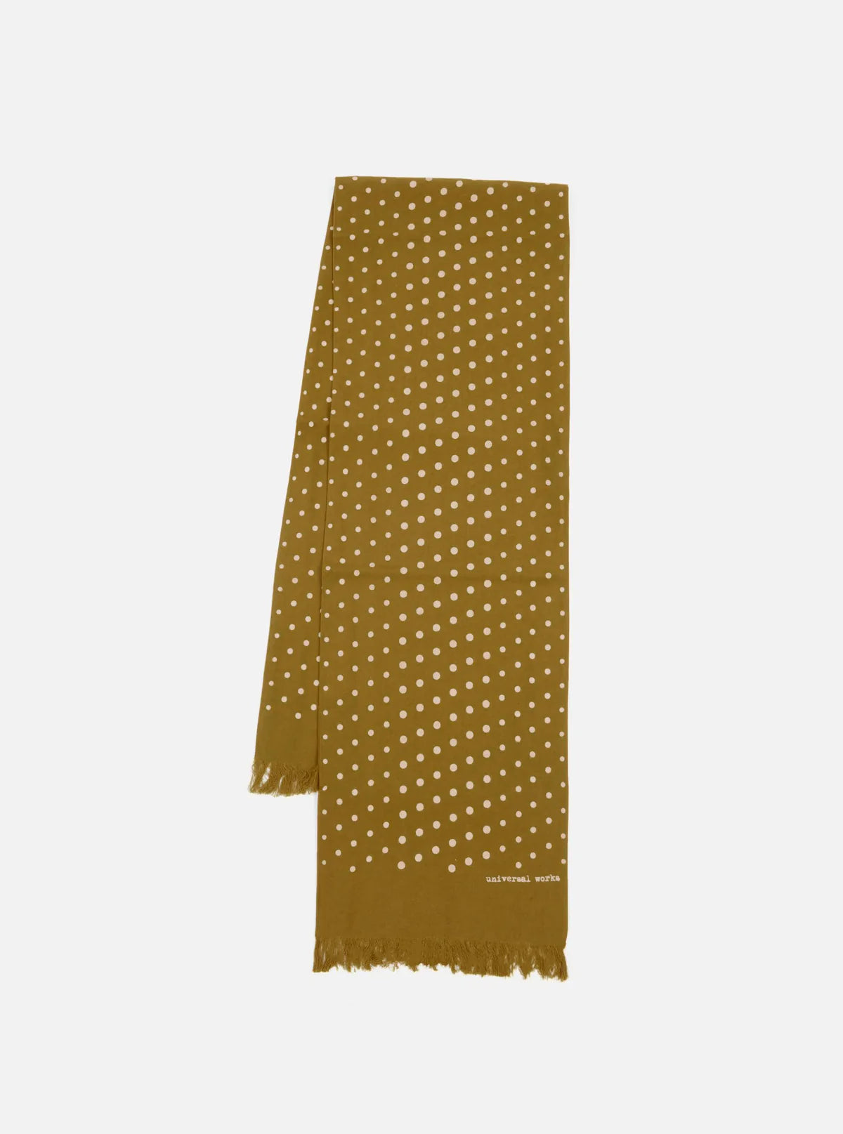 Dot Print Short Scarf - Mustard