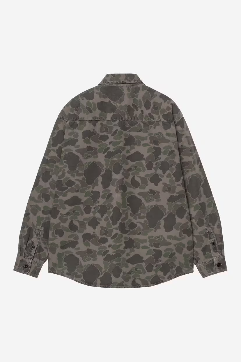 L/S Duck Shirt - Camo Duck, Garment Dyed
