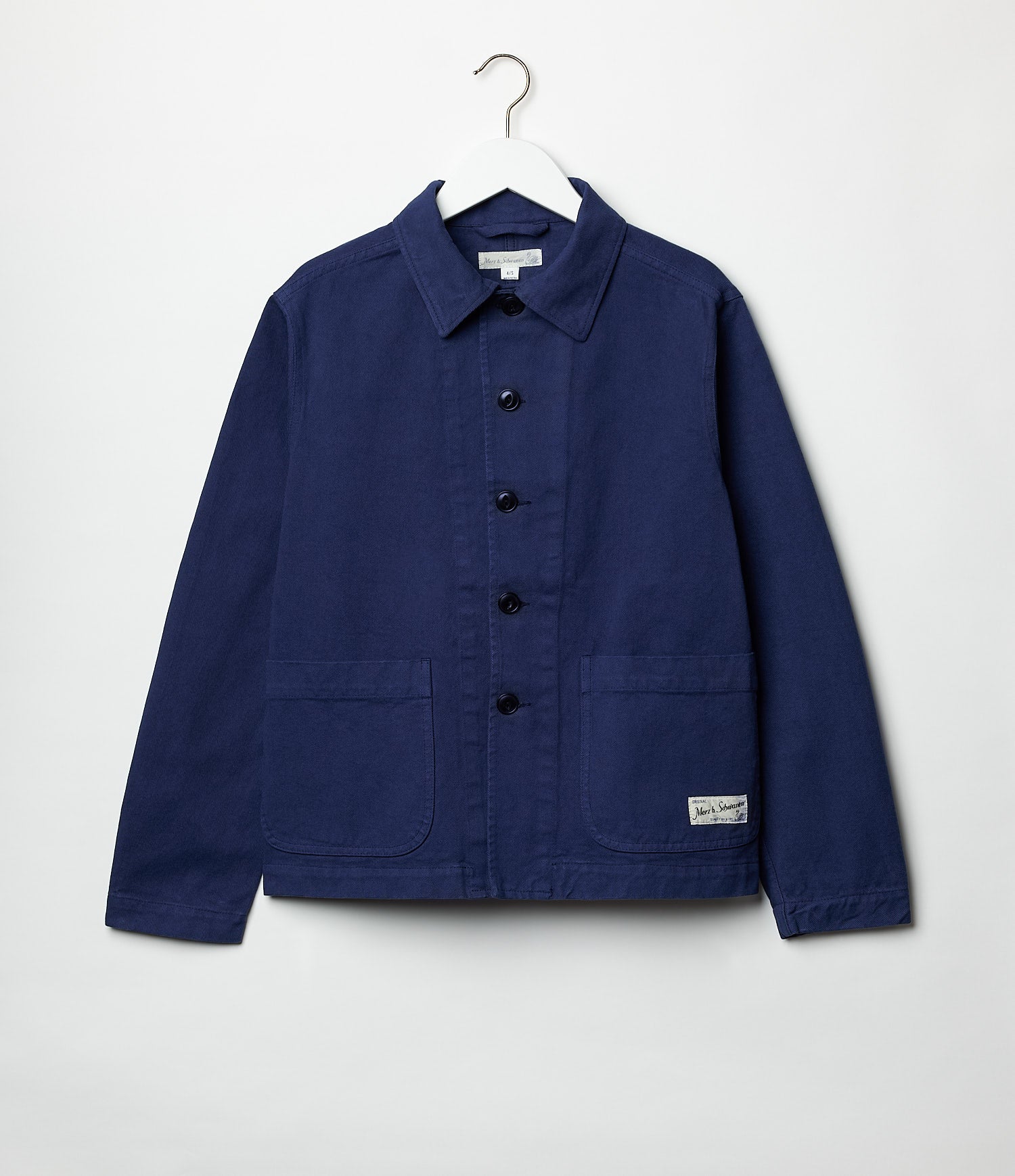 Broken Twill Cropped Jacket - Ink Blue