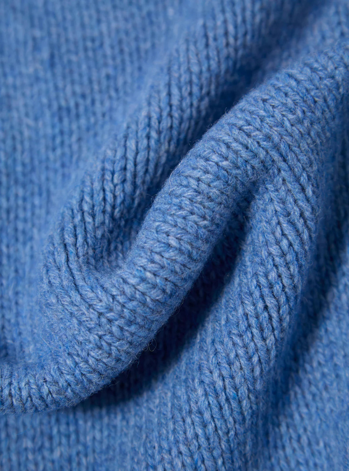 Langdale Cardigan - Pale Blue Recycled Shetland