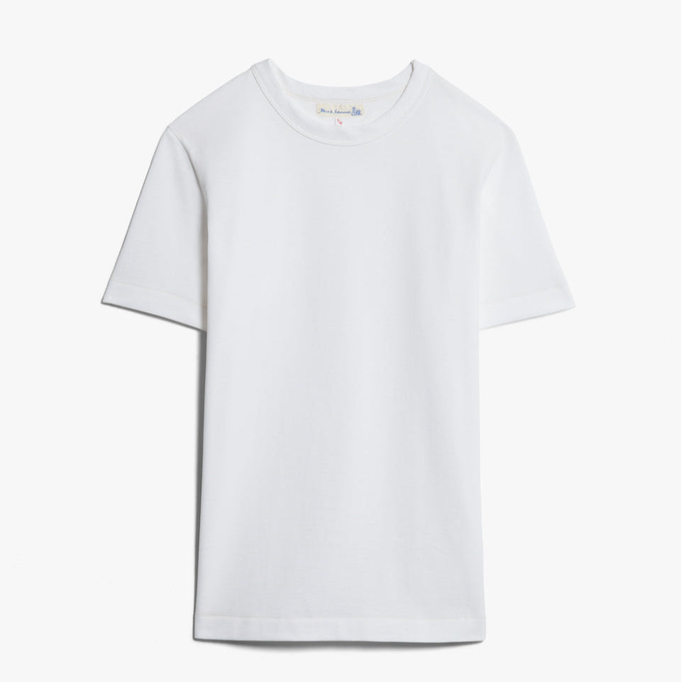 214 Loop-wheeled Relaxed Fit Mid-weight T-Shirt - White