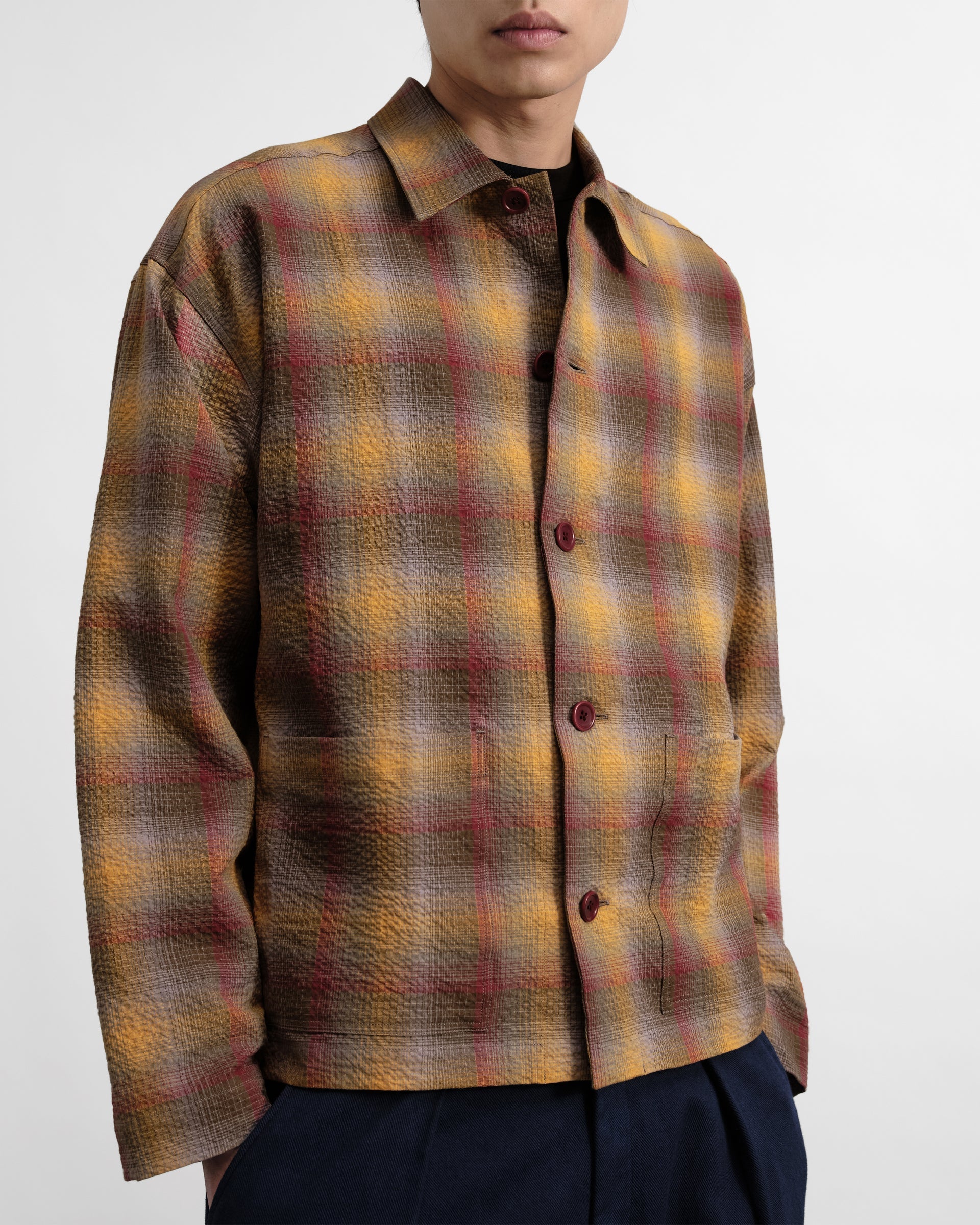 PJ Overshirt - Seersucker Check Multi