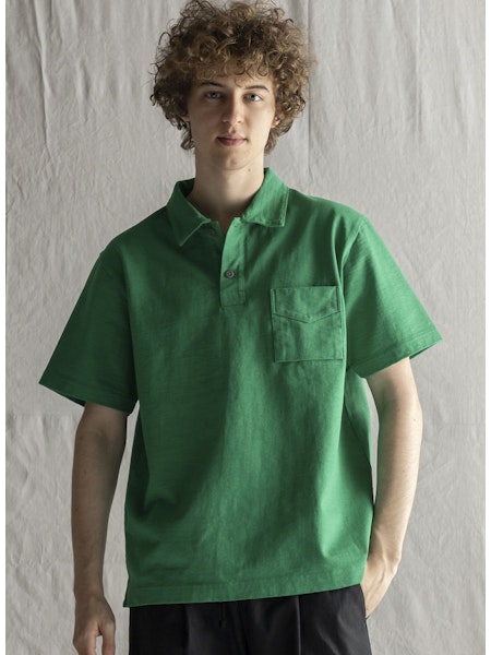 Dotsume Pocket Polo - True Green