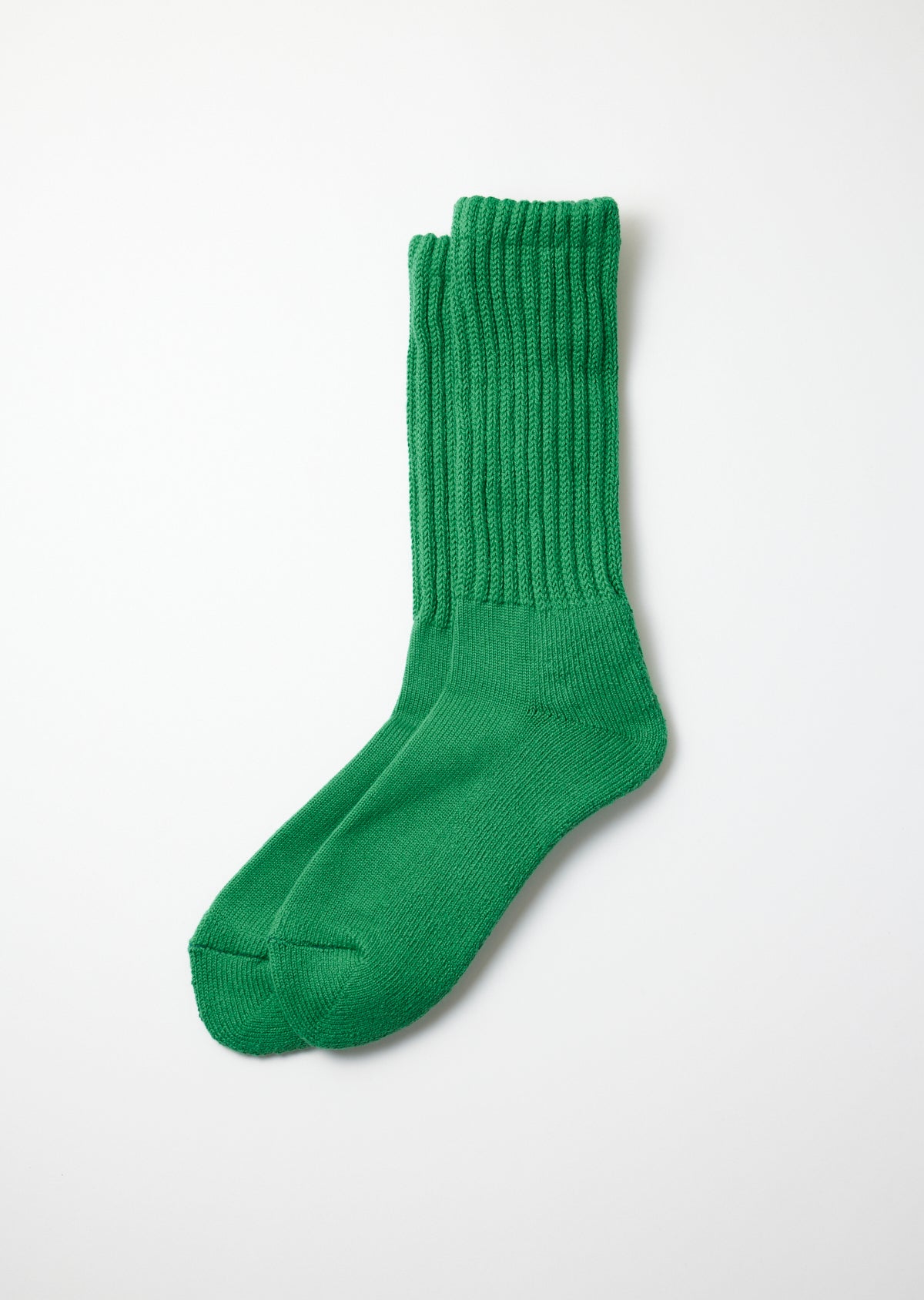 Loose Pile Crew Socks - Green