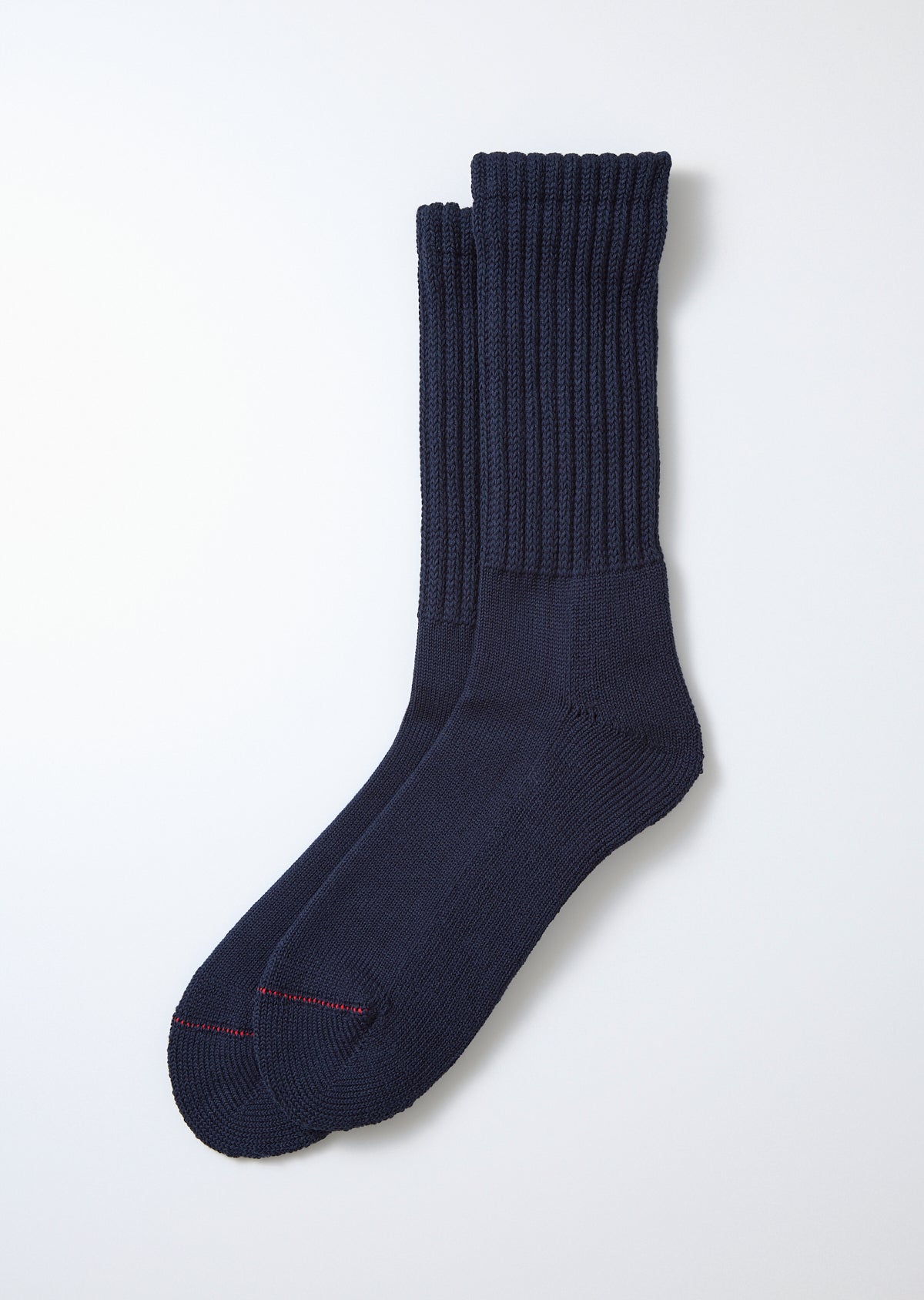 Loose Pile Crew Socks - Navy