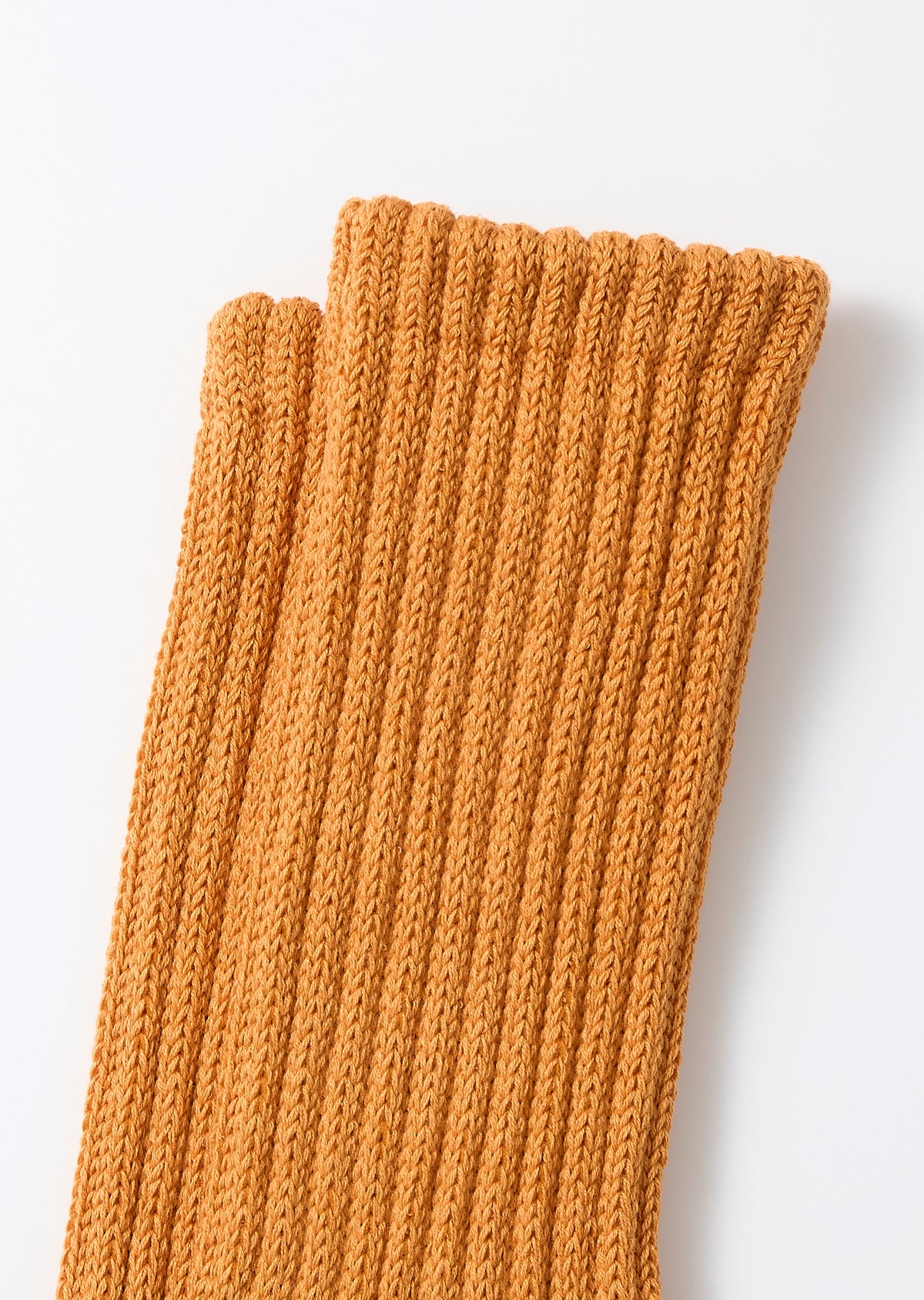Loose Pile Crew Socks - Orange Peel