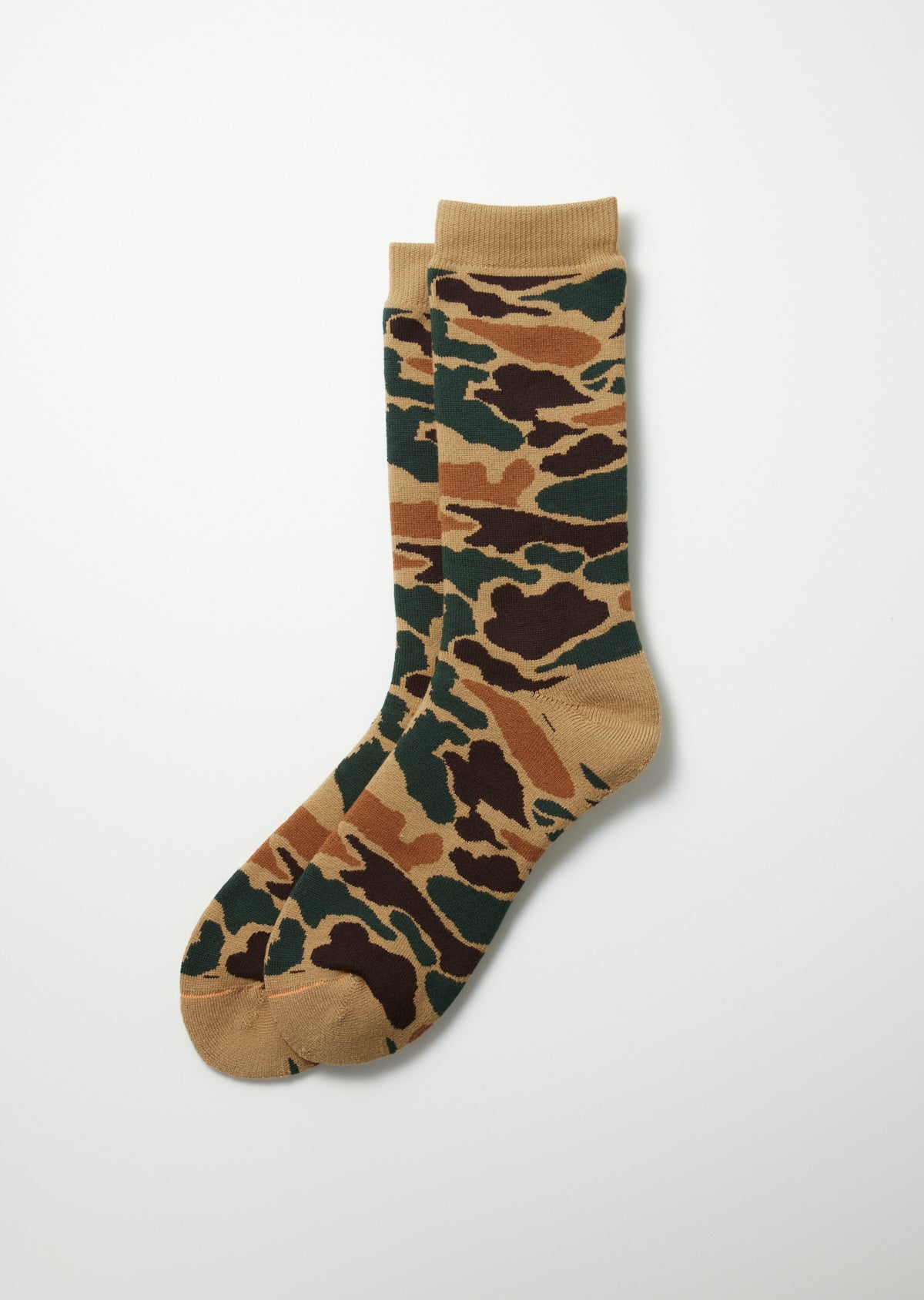 Pile Camo Crew Socks - Khaki