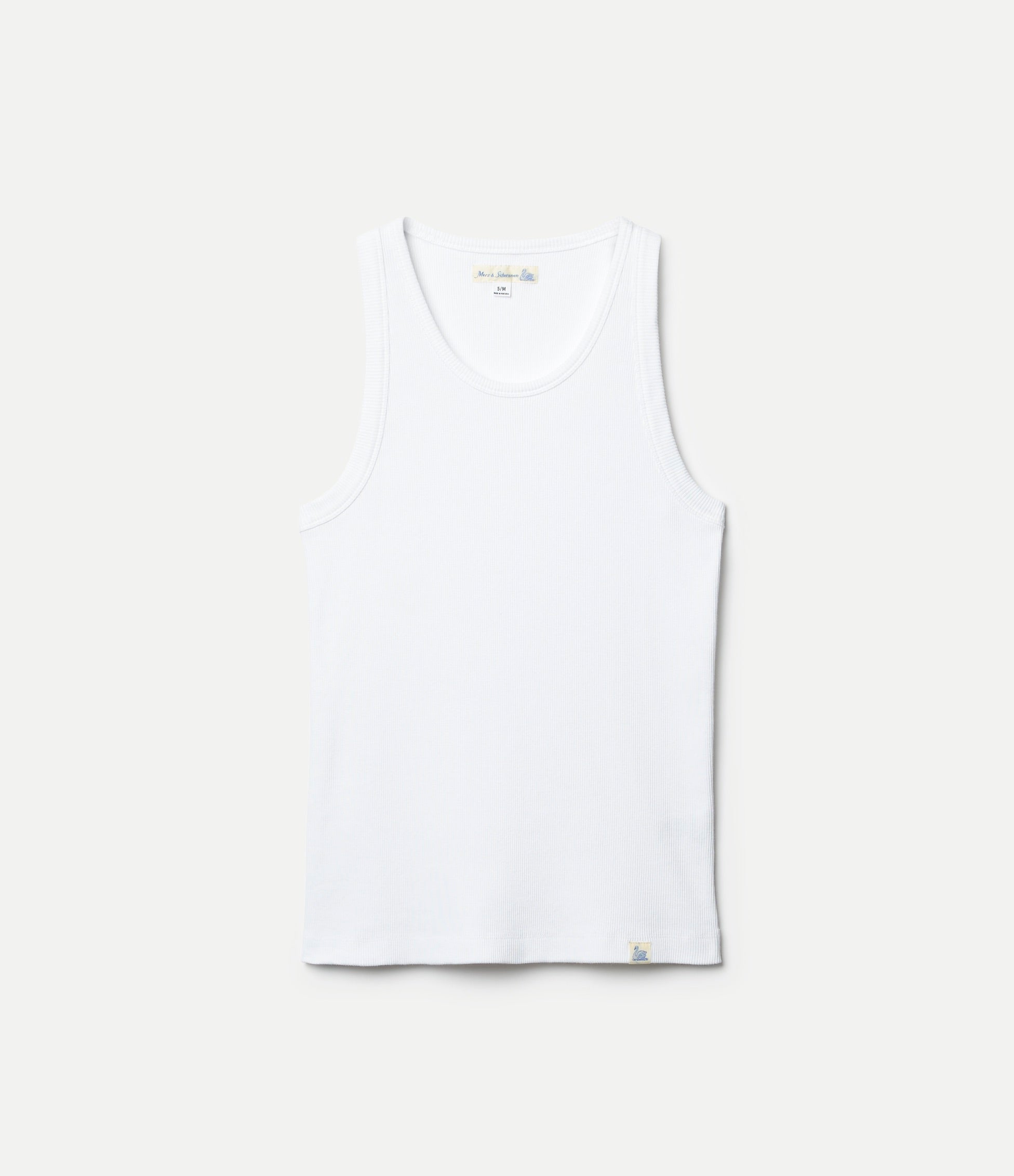 Iconic Ribbed Cotton Tank Top - White