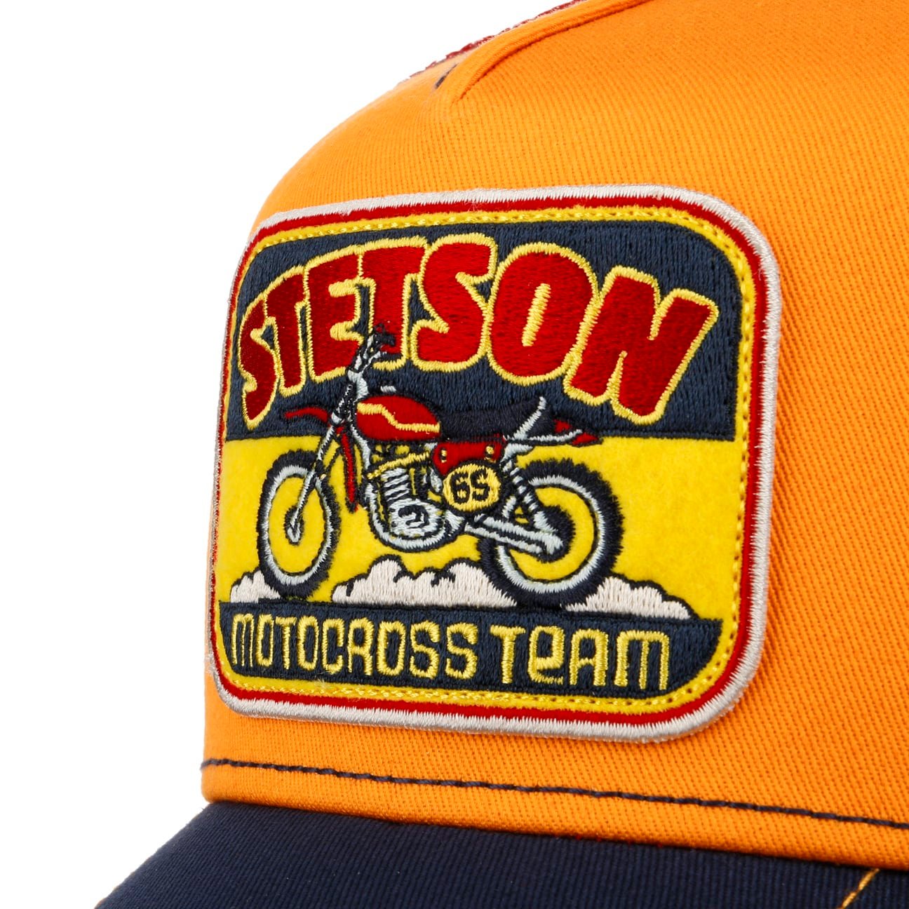 Motorcross Team Trucker Cap - Navy/Orange