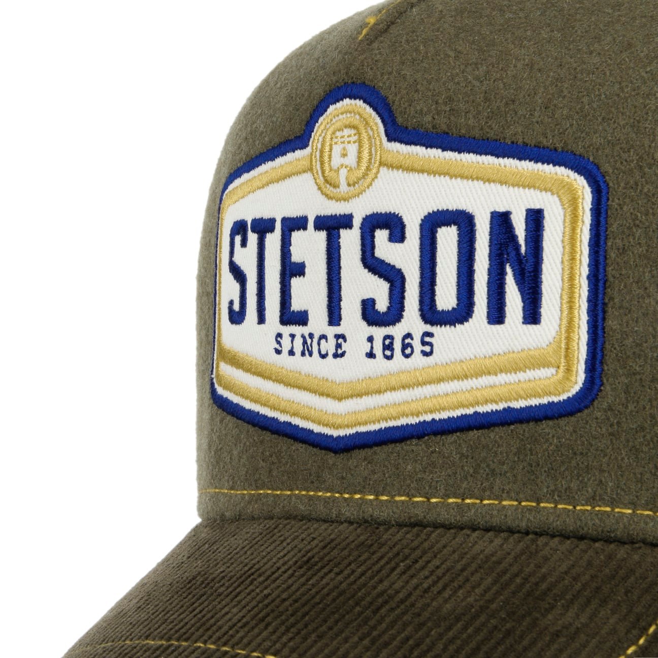 Wordmark Patch Trucker Cap - Olive