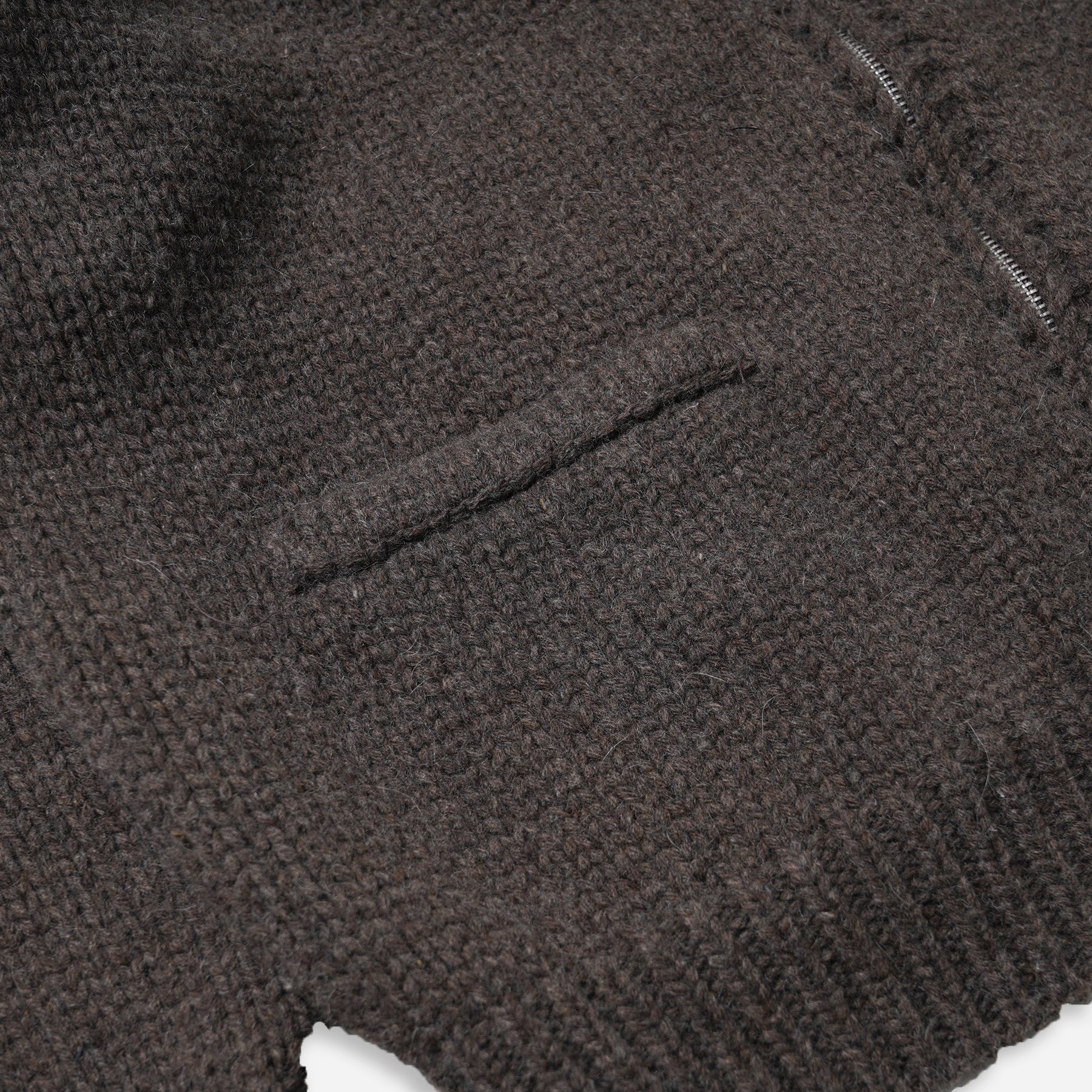 Heavy Cowichan Zip Up Cardigan - Sephia