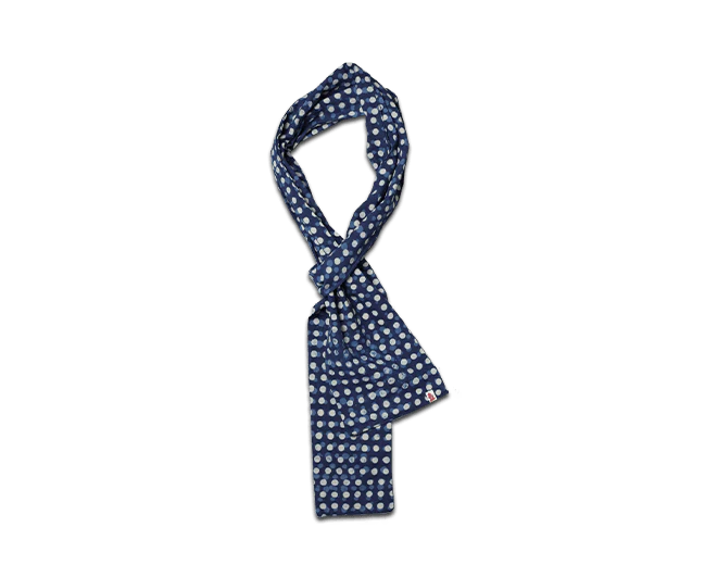 Dot Japanese Style Scarf - Blue