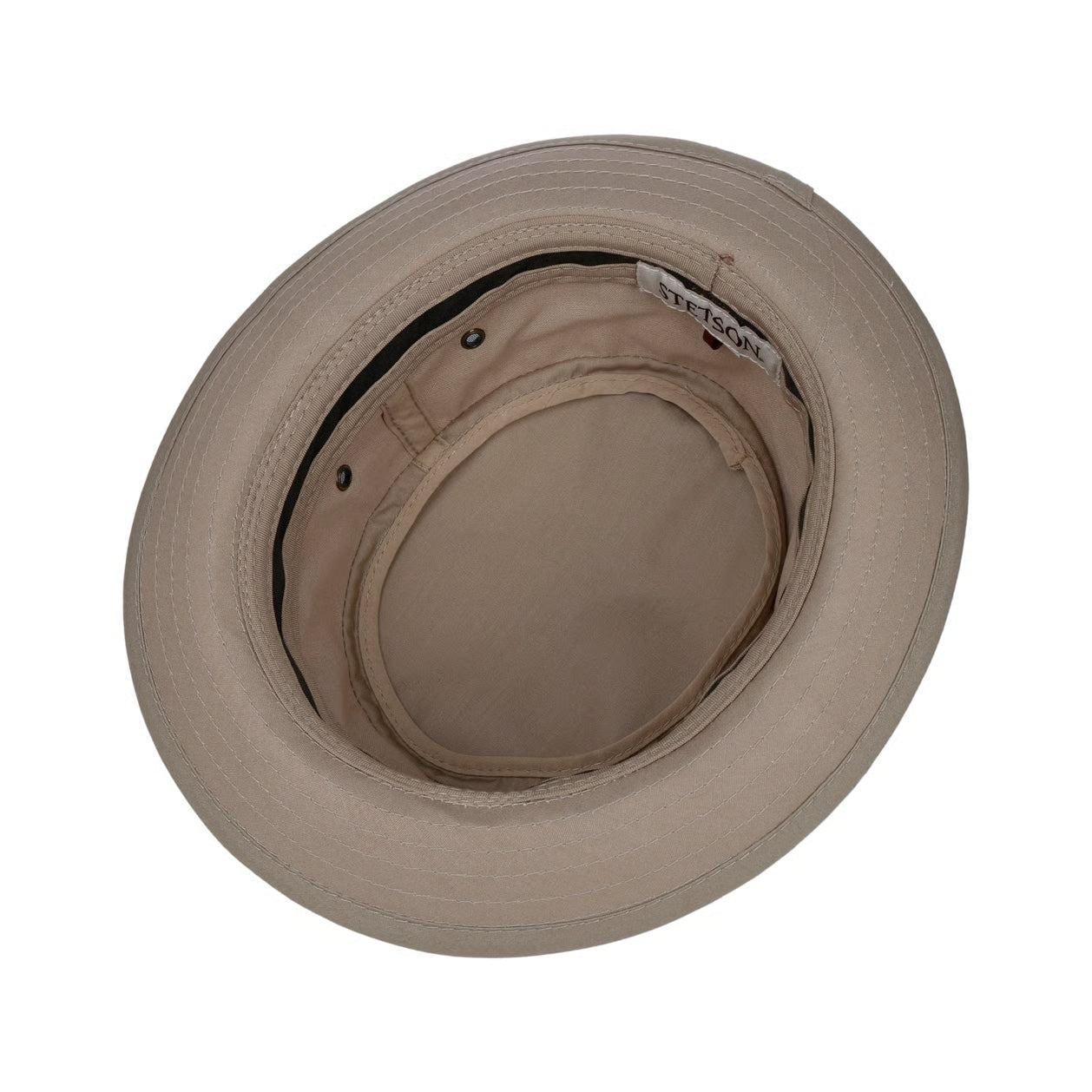 Classic Band Pork Pie Cloth Hat - Beige
