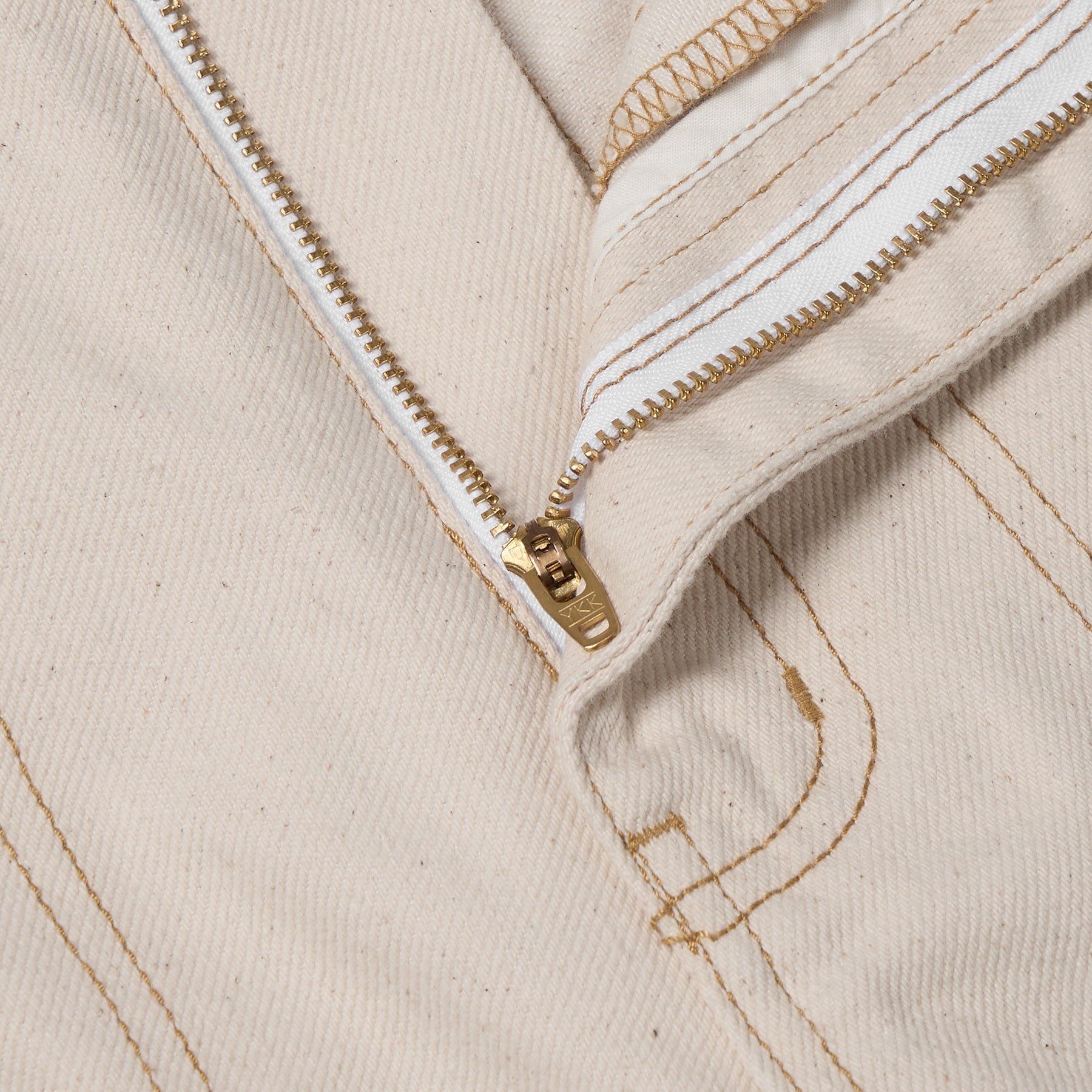 CP Wide Denim Pants - Natural