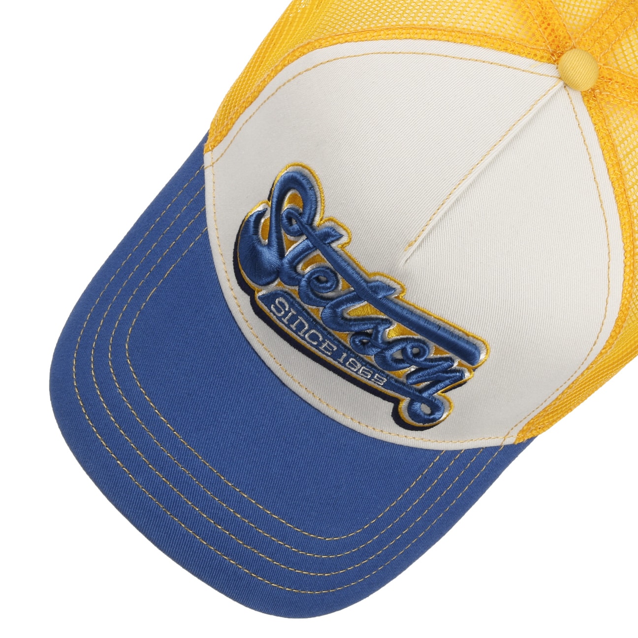 Lettering Trucker Cap - Blue/Yellow