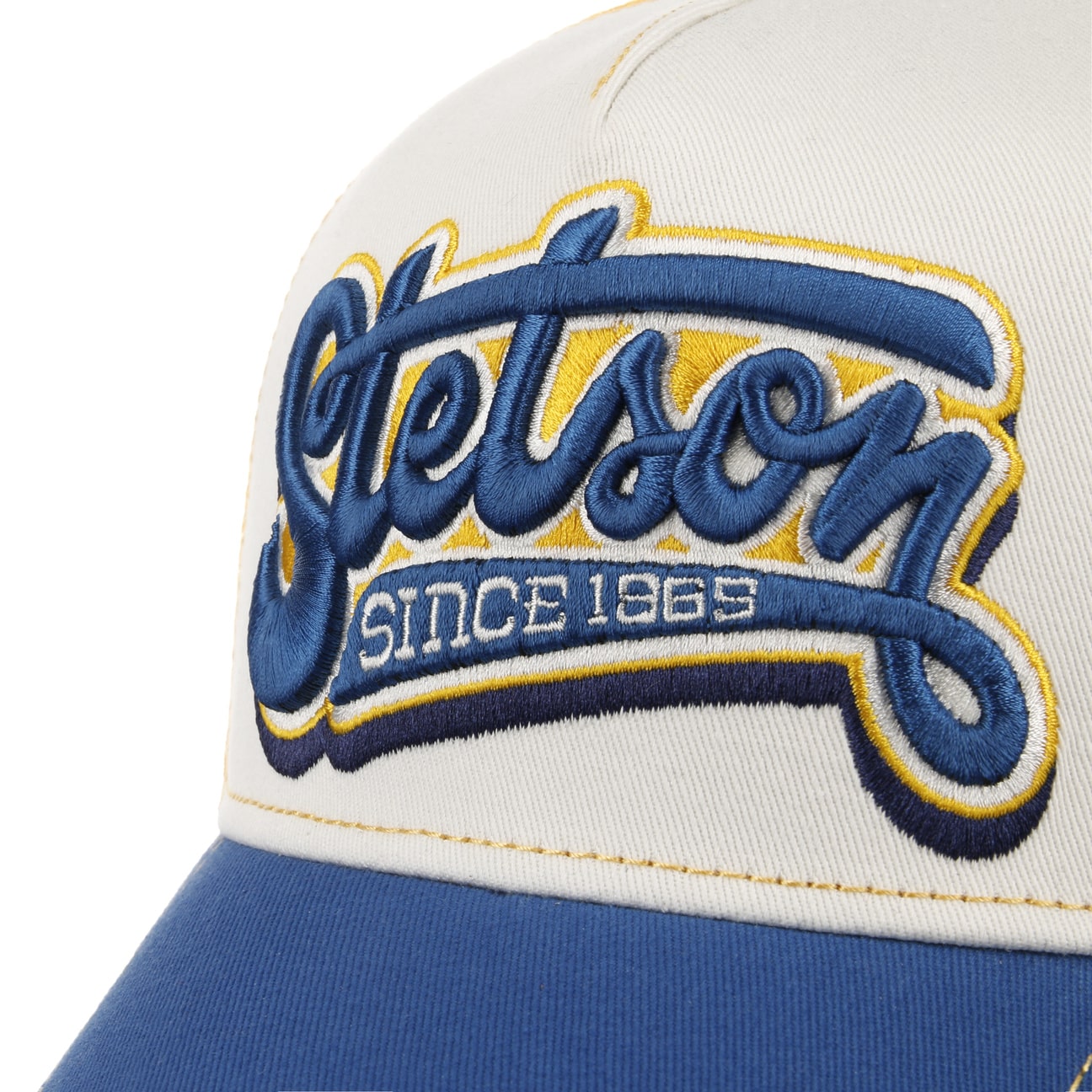 Lettering Trucker Cap - Blue/Yellow