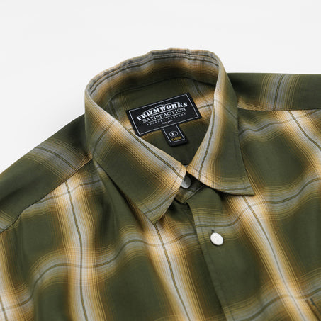 Lyocell Check Relaxed Shirt - Green