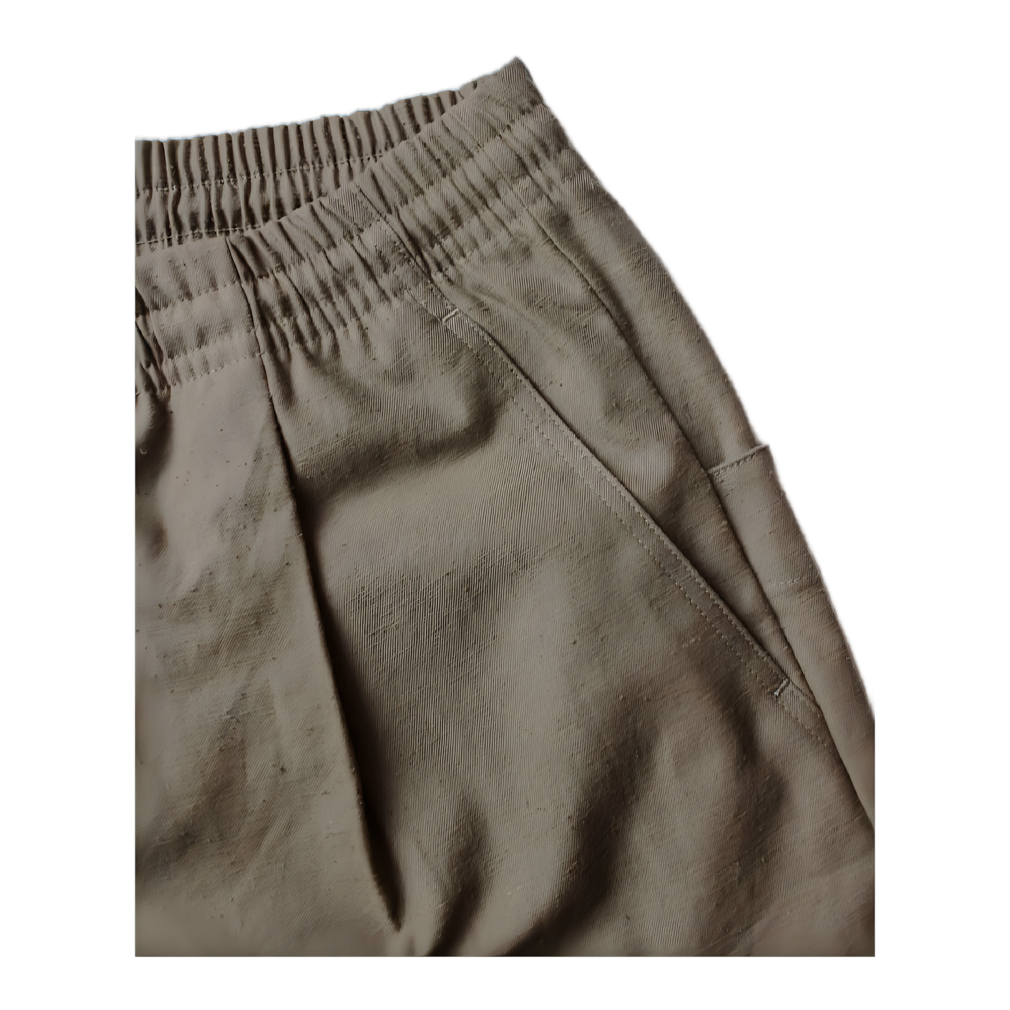 Back Nep Umps Pants - Sepia (Long Length)