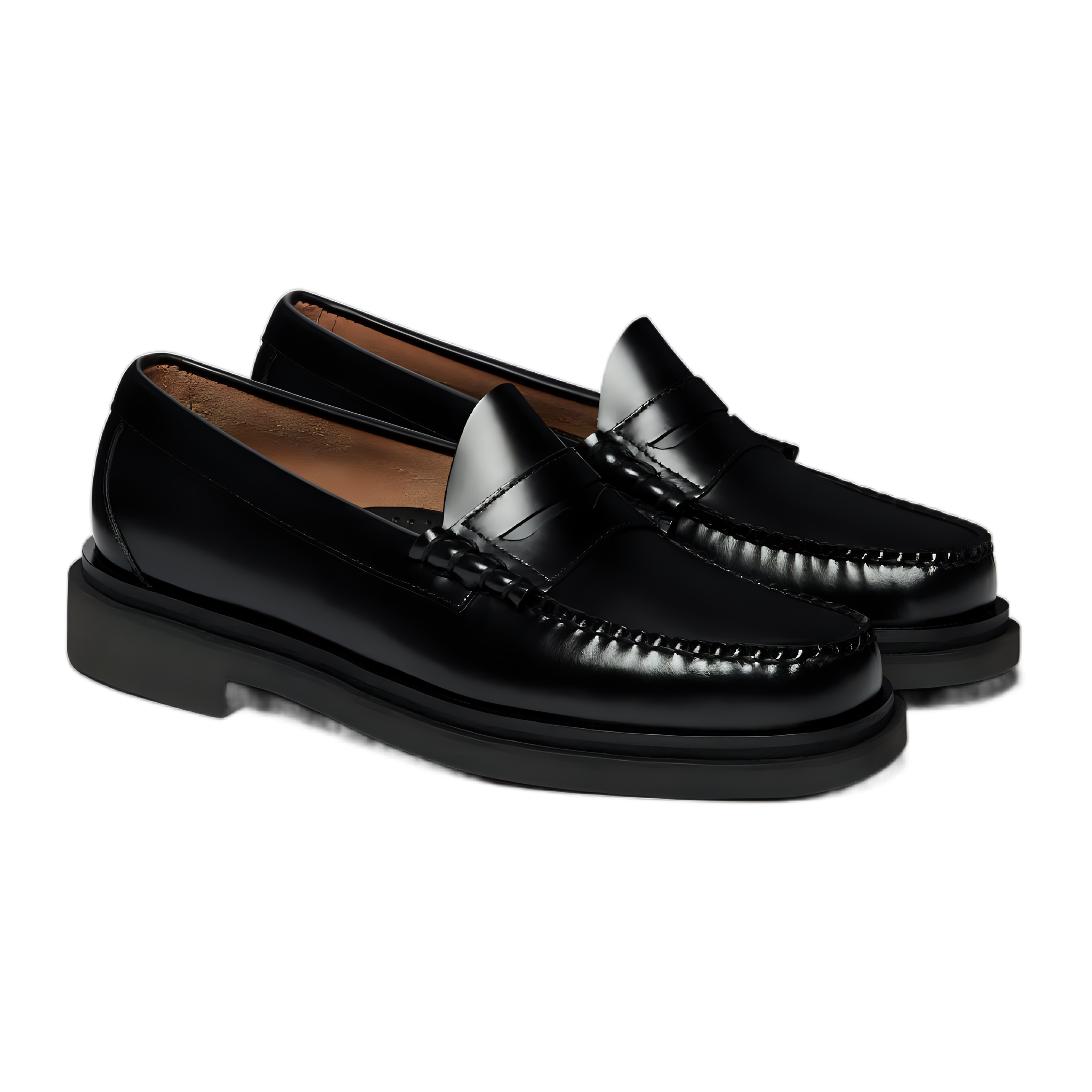G.H. Bass Weejuns Step Larson Penny Loafers - Black Leather