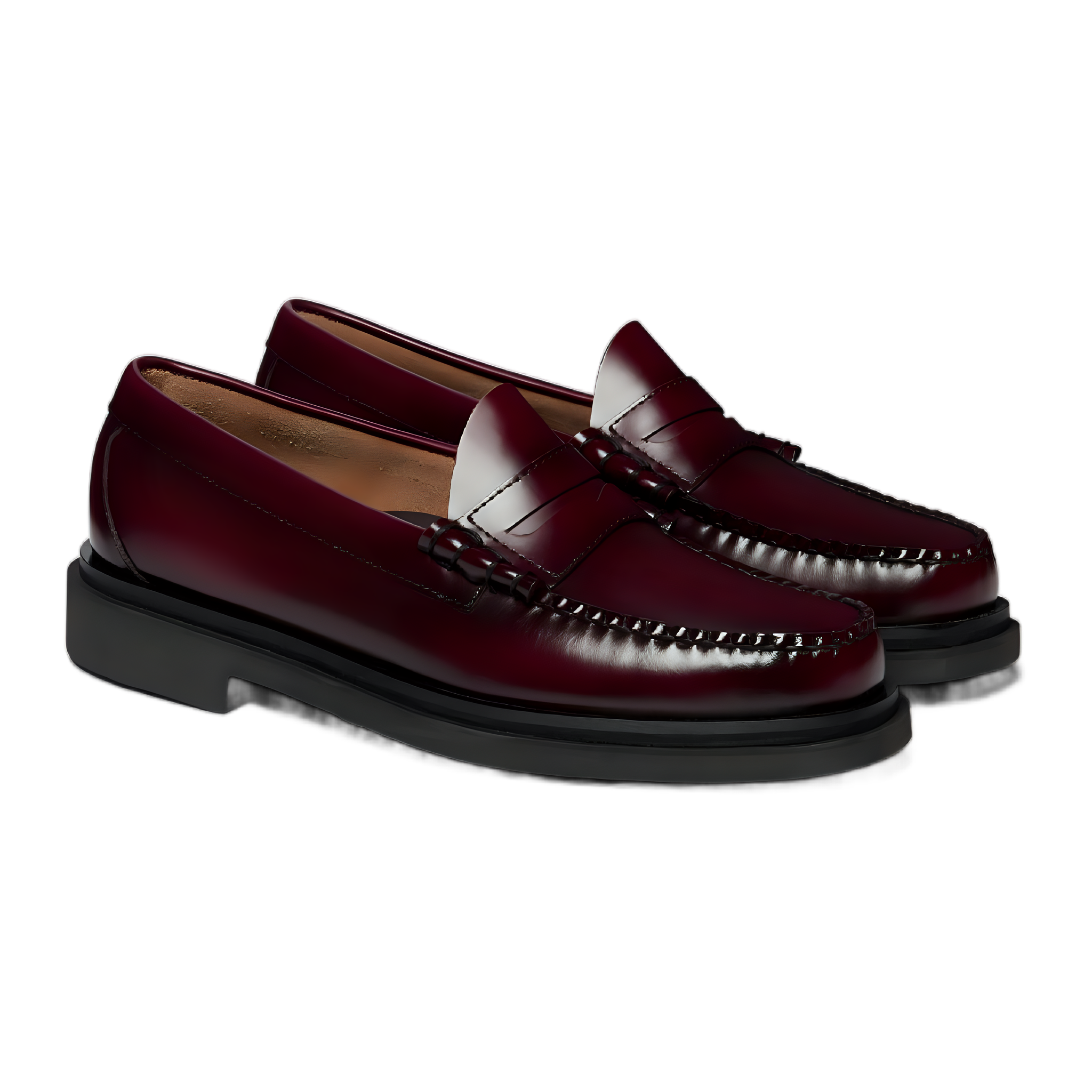 G.H. Bass Weejuns Step Larson Penny Loafers - Wine Leather
