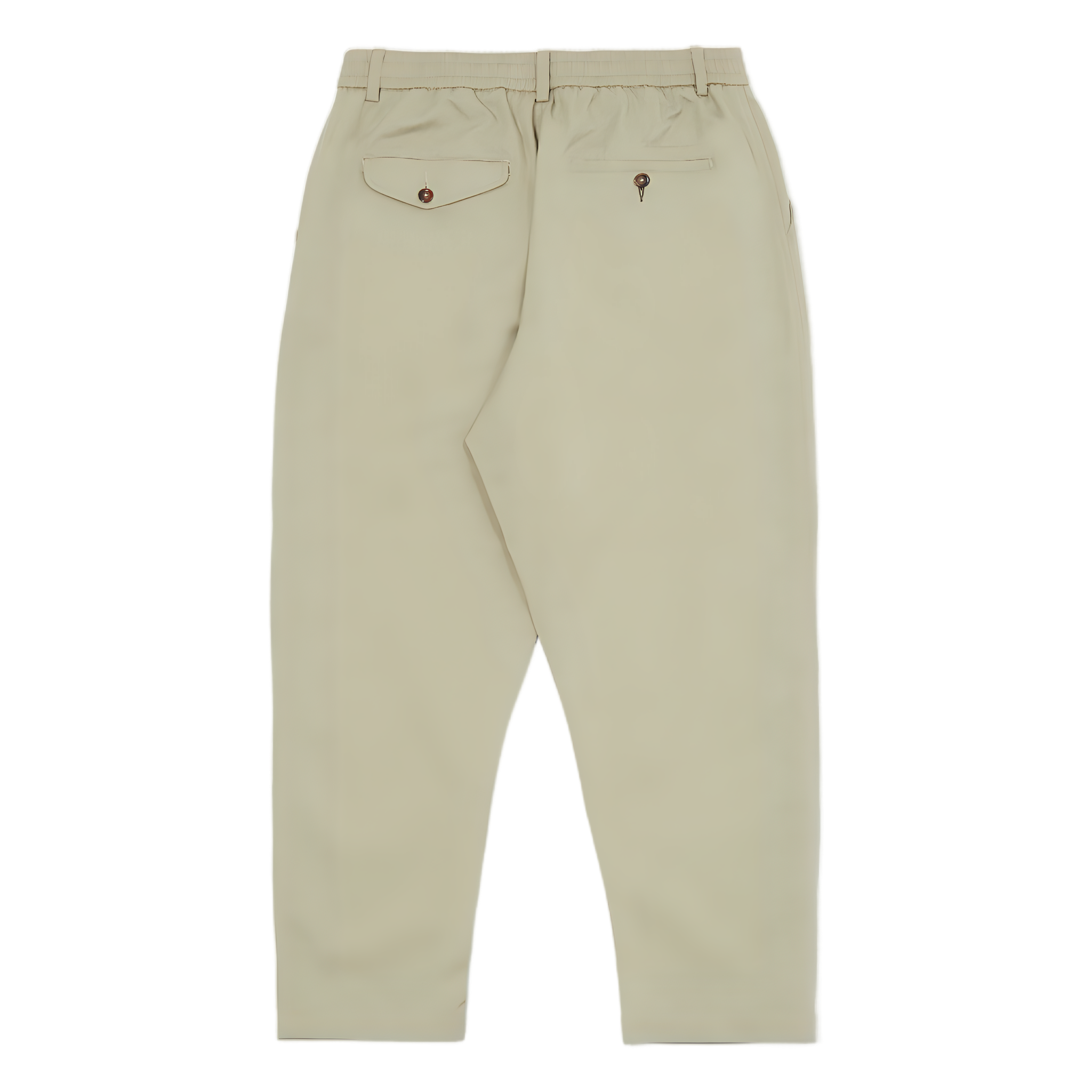 Pleated Track Pant - Stone Twill