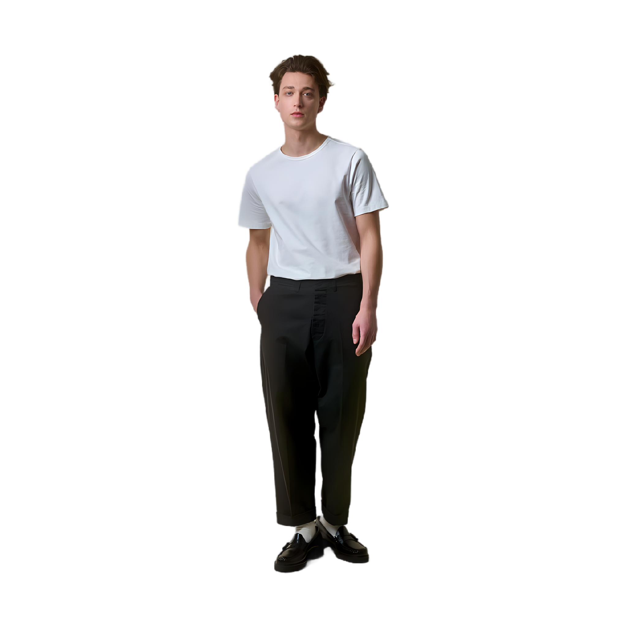 215 Loopwheeled Classic Fit Midweight T-Shirt - White