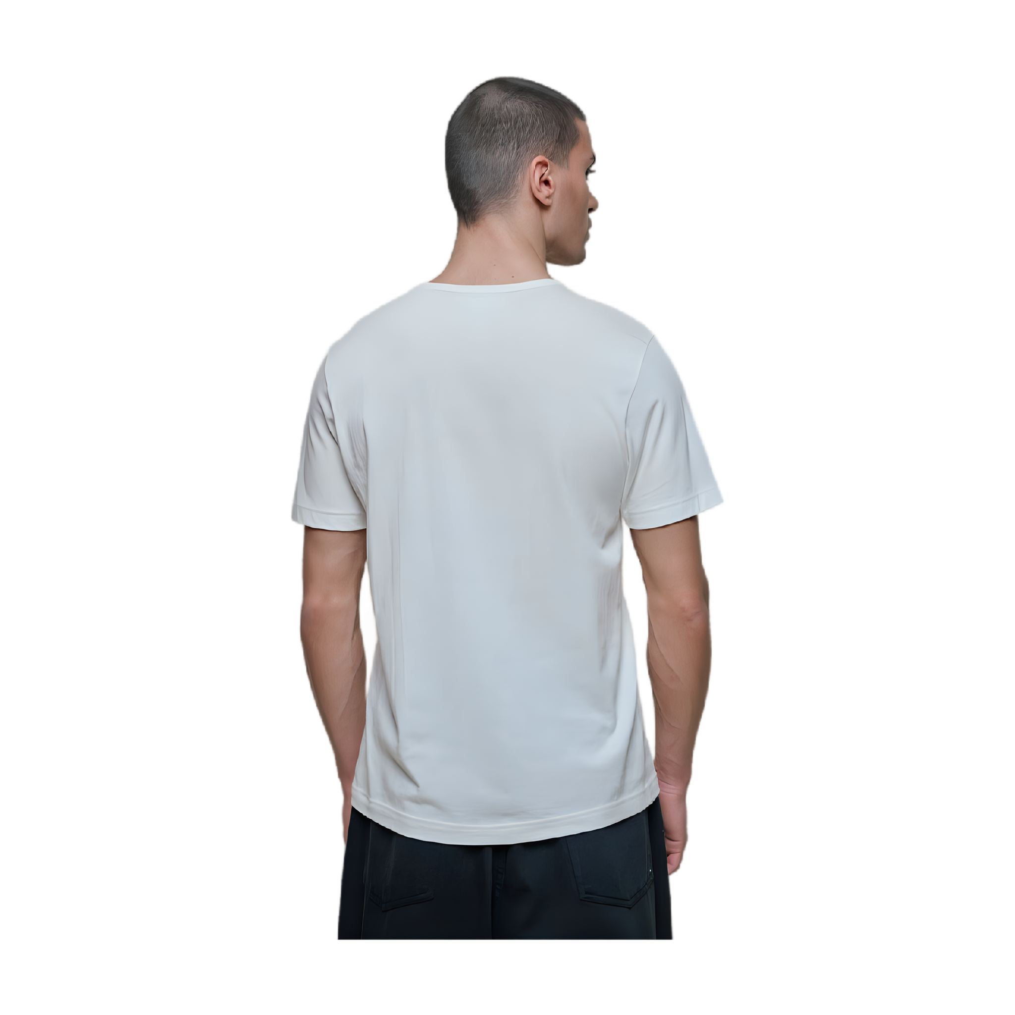 1950s Loopwheeled Classic Fit Lightweight T-Shirt - White