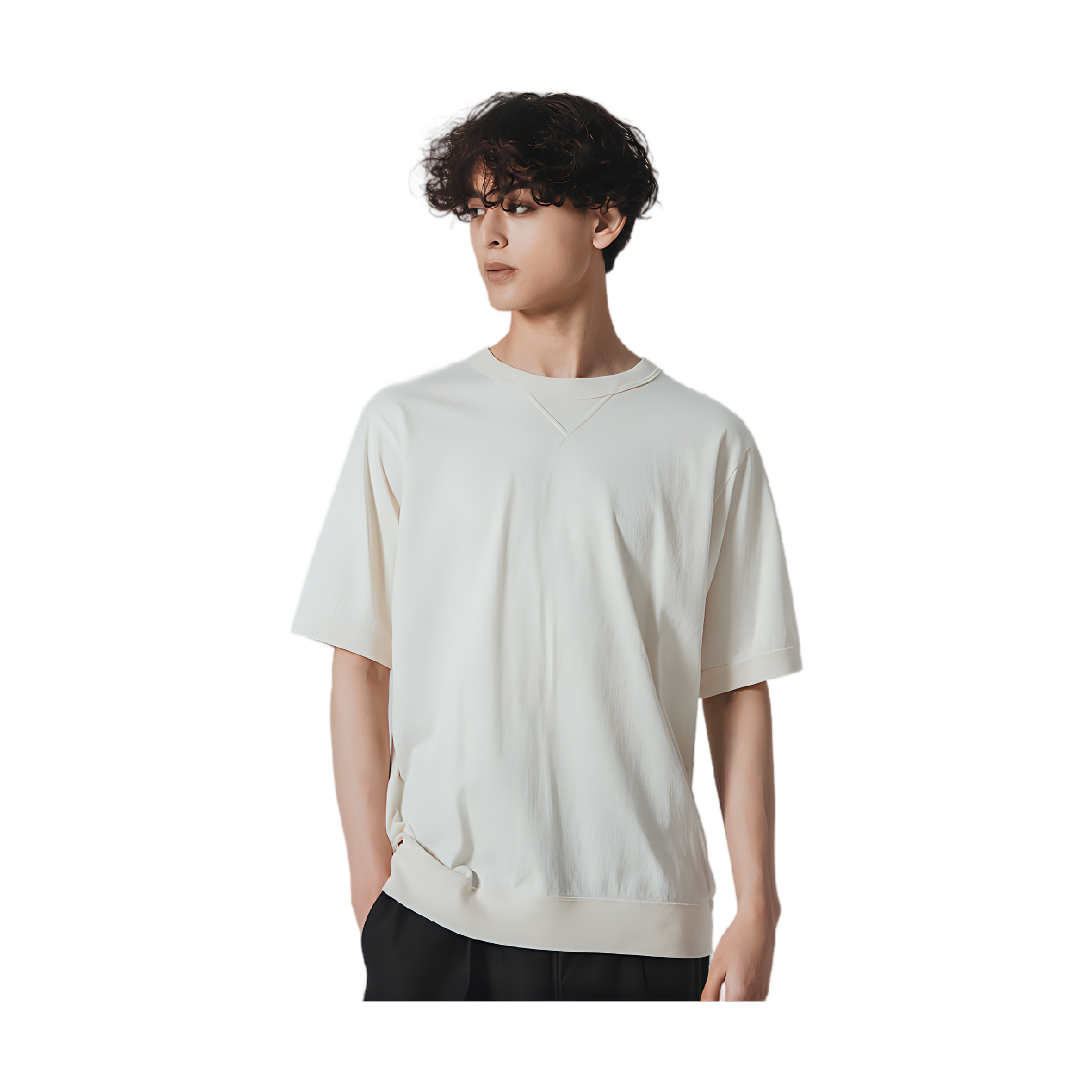 Rib T-Shirt - Ecru