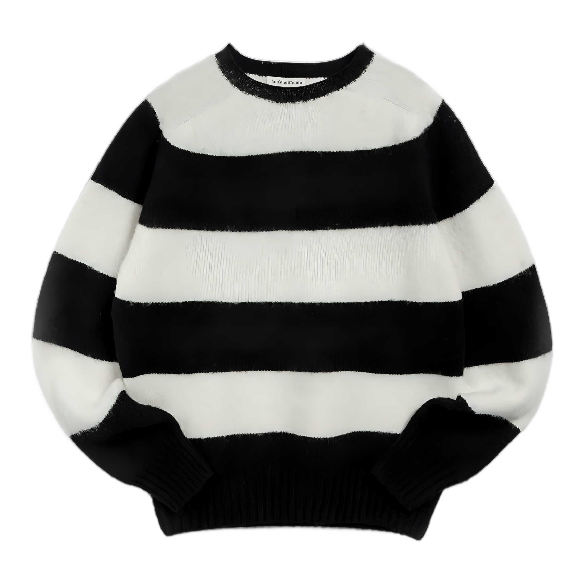 Suedehead Stripe Knit - Black/Cream