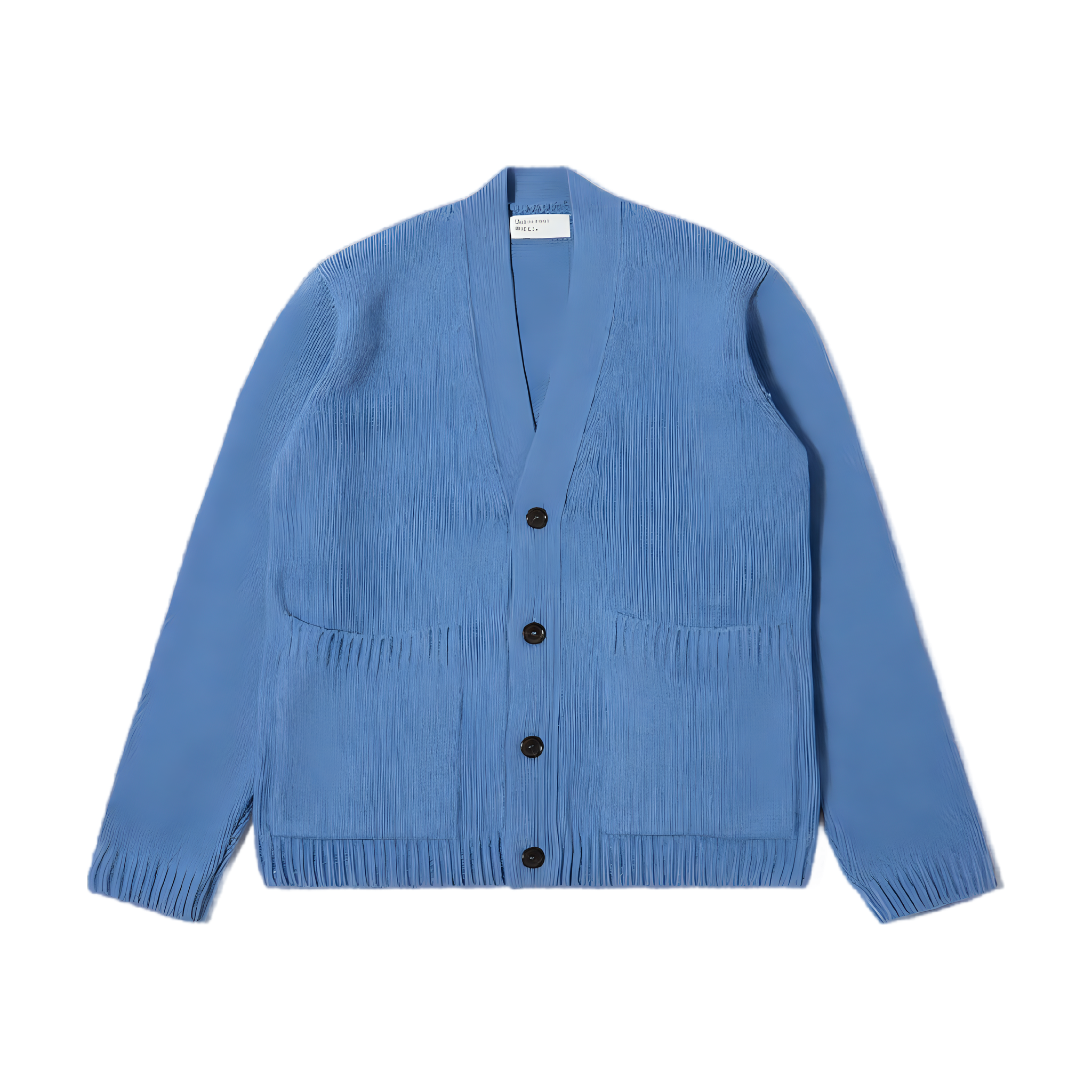 Langdale Cardigan - Pale Blue Recycled Shetland