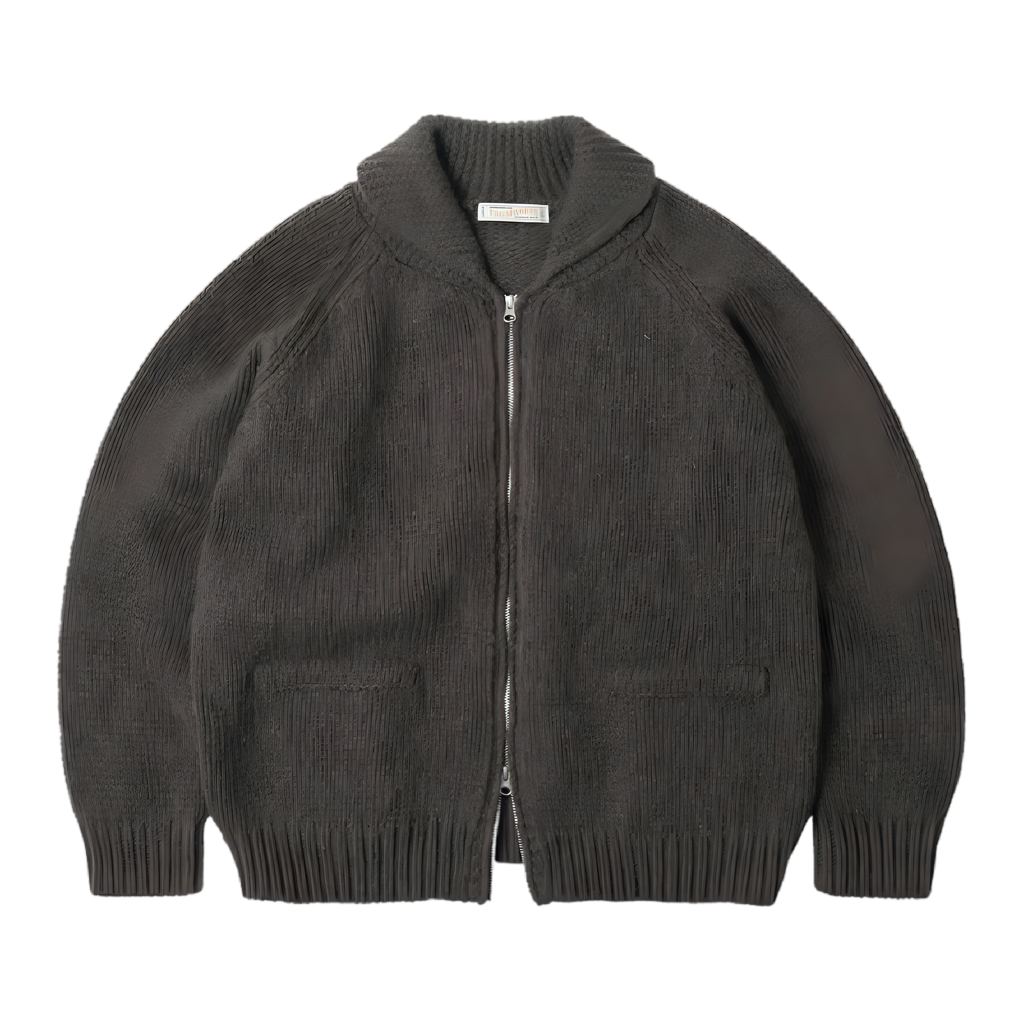 Heavy Cowichan Zip Up Cardigan - Sephia
