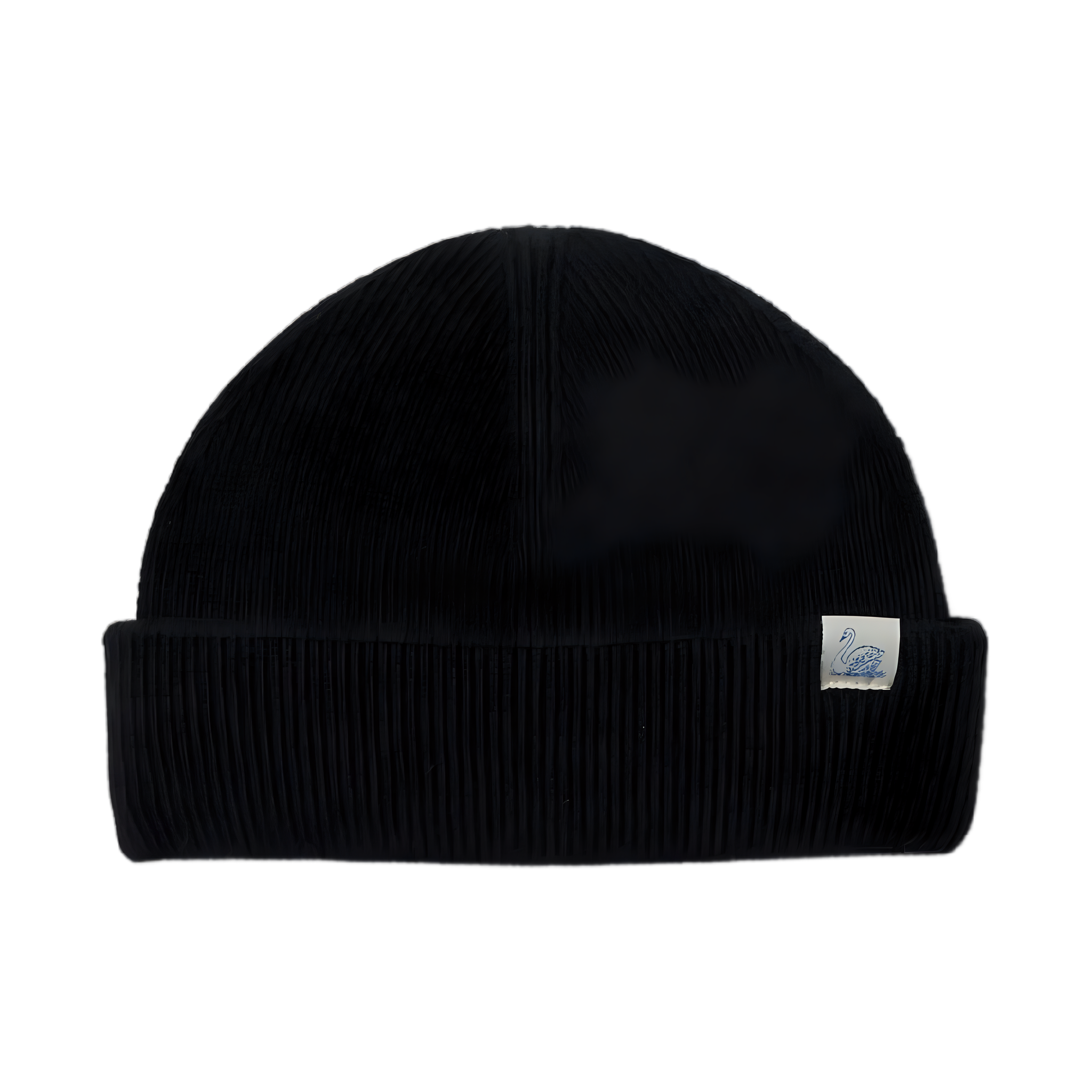Merino Wool Watch Cap - Deep Black