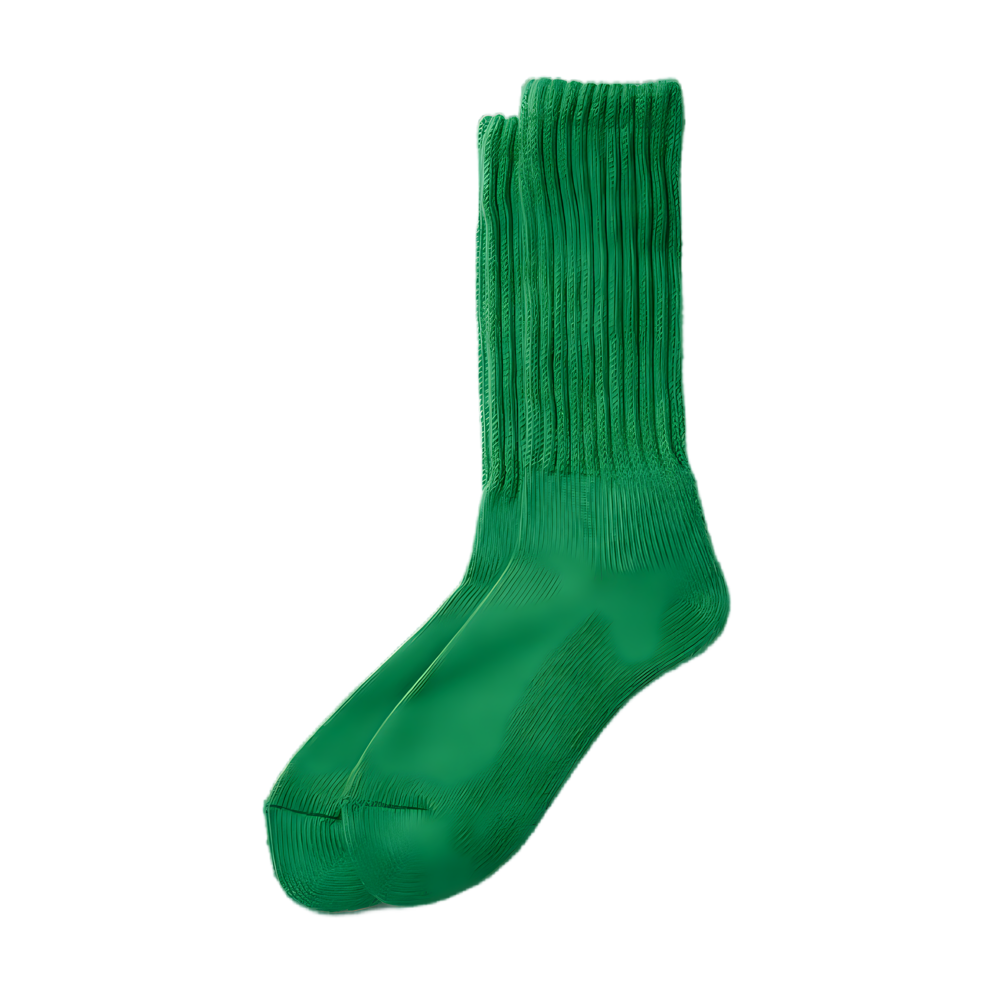 Loose Pile Crew Socks - Green