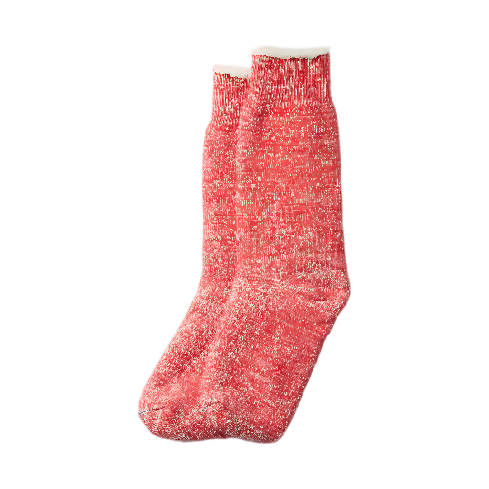 Double Face Crew Socks - Red