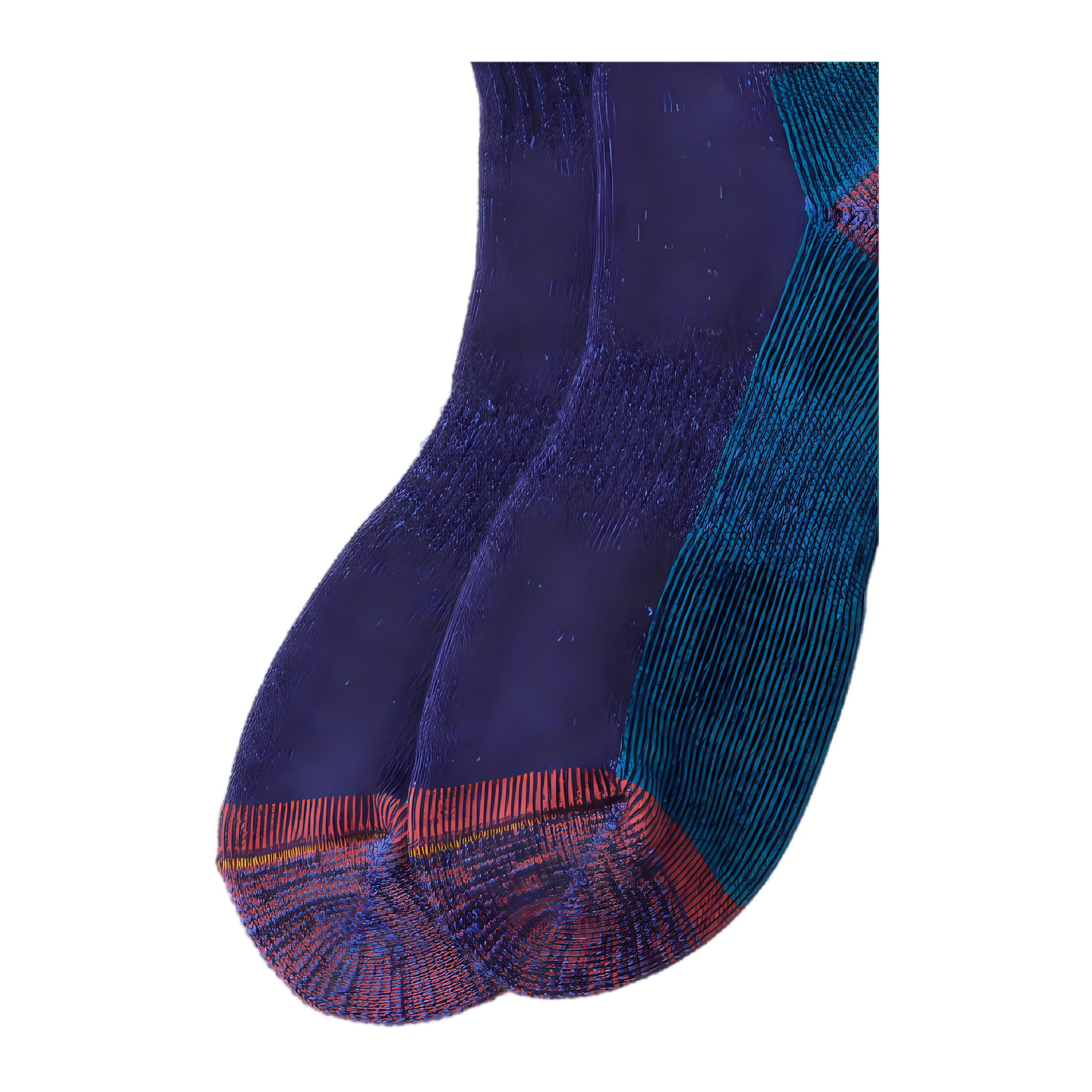 Double Face Merino Pile Socks - Dark Blue