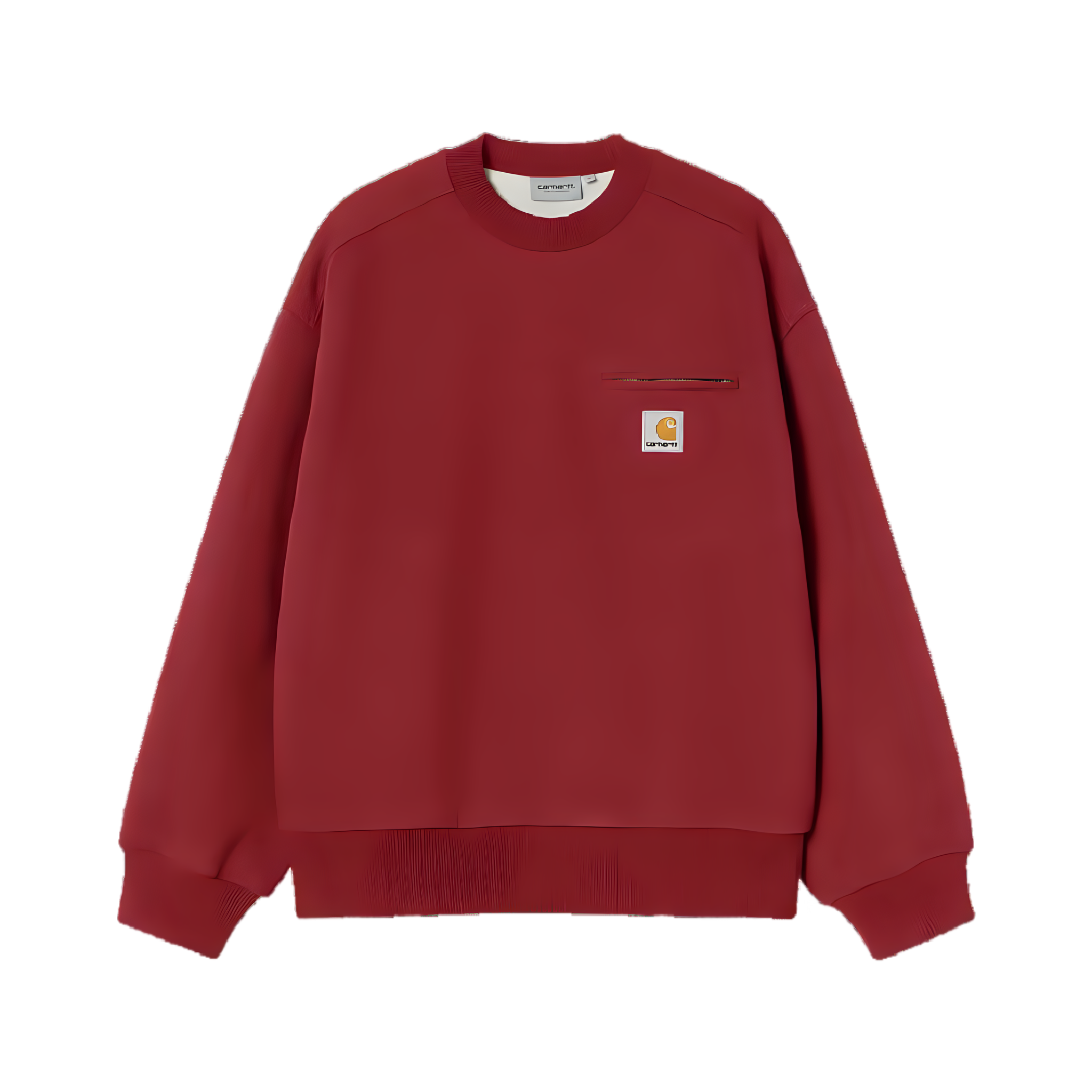 Detroit Sweatshirt - Scarlet, Stone Washed