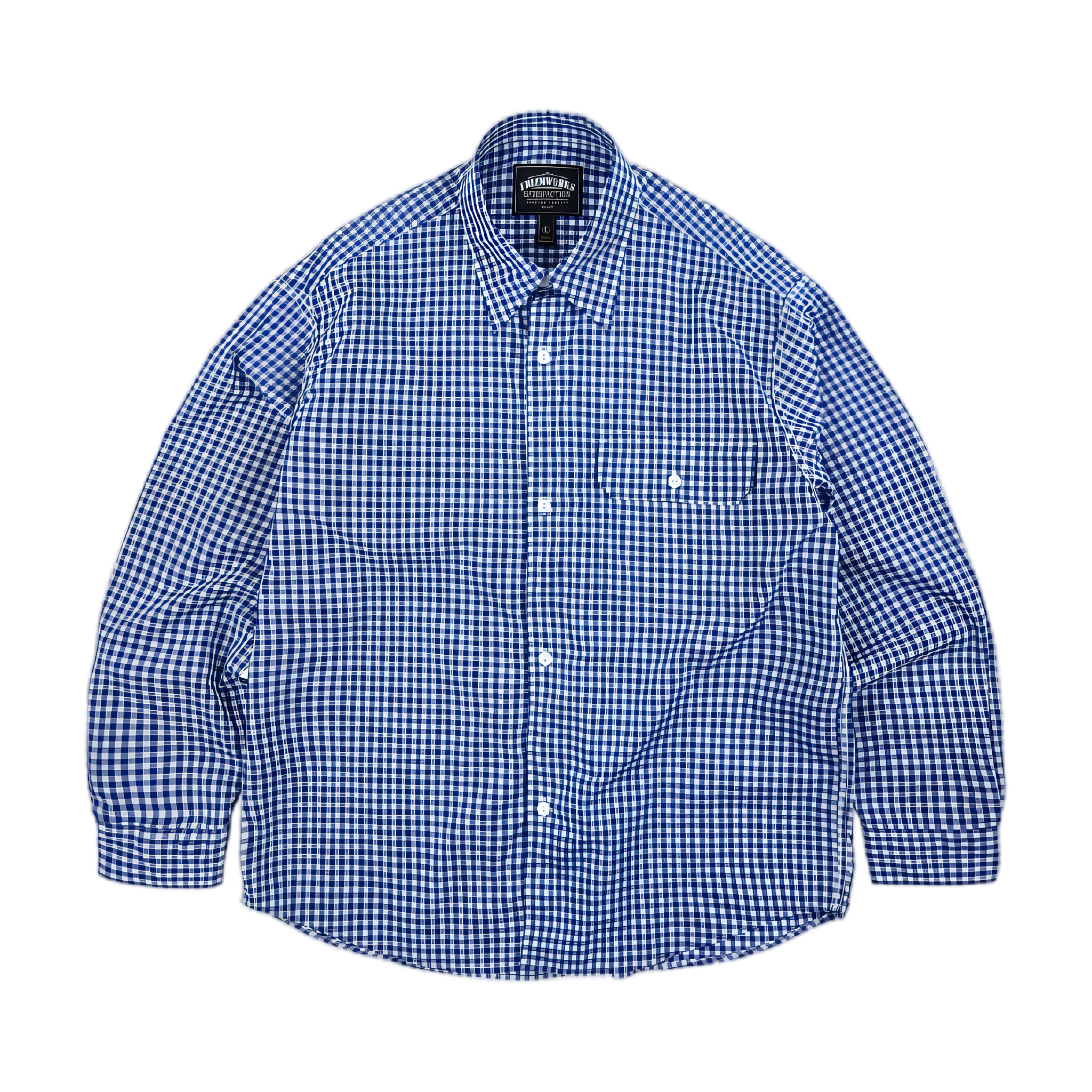 Ease Gingham Check Shirt - Blue