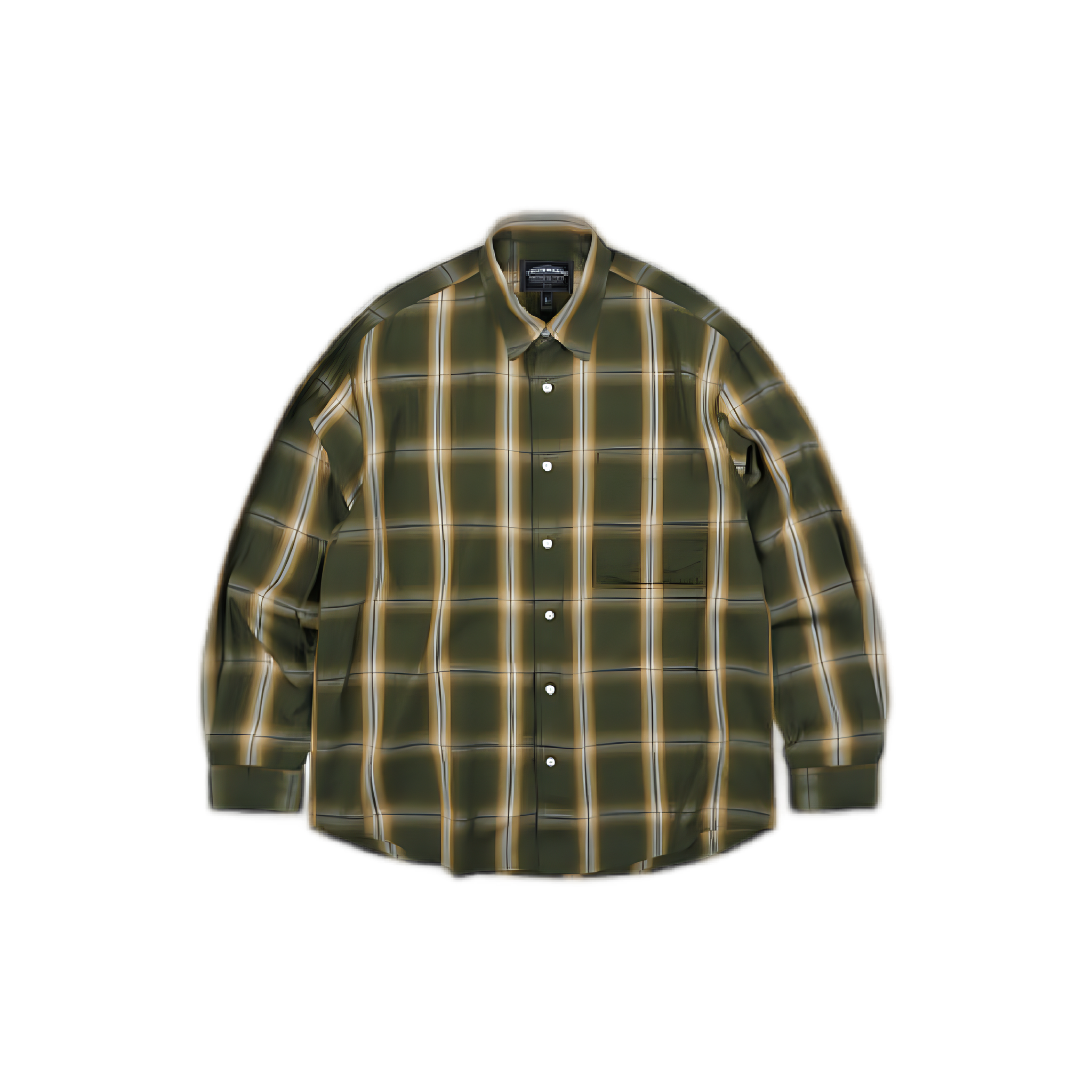 Lyocell Check Relaxed Shirt - Green