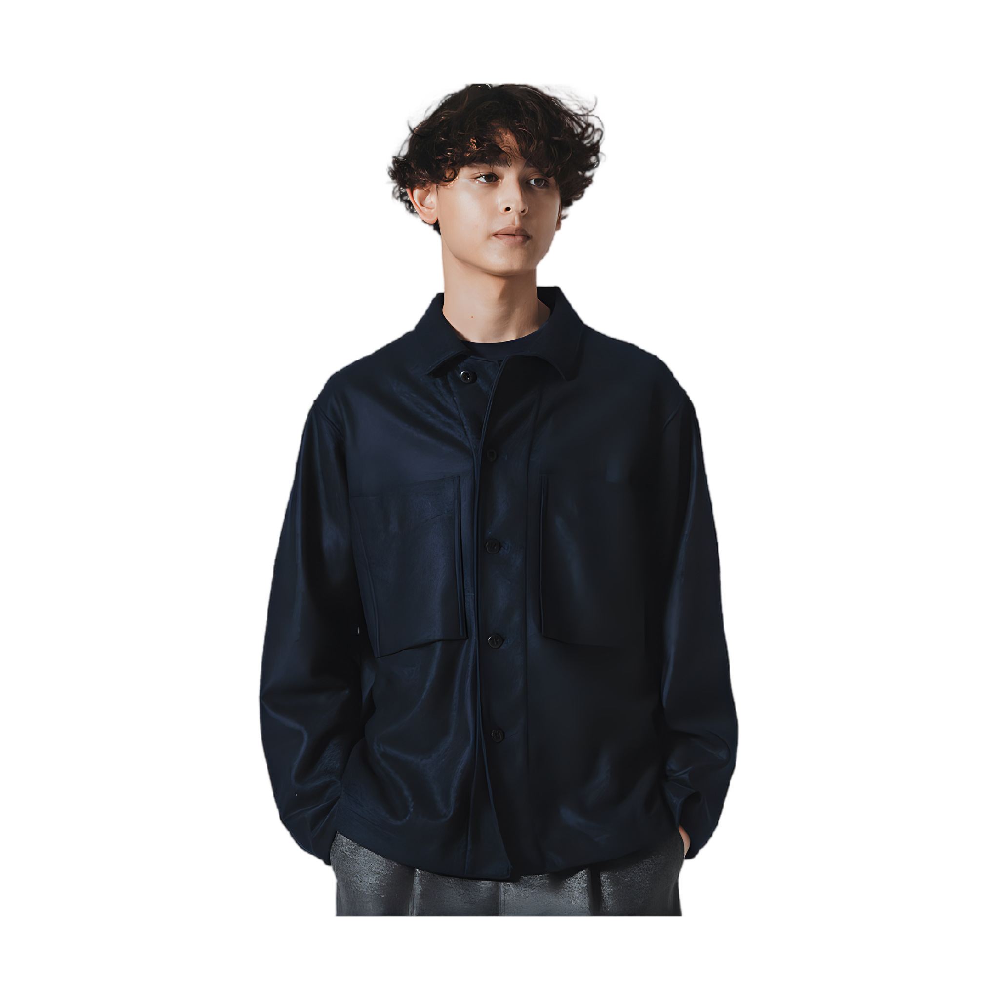 Comp Wool BB Shirt - Navy