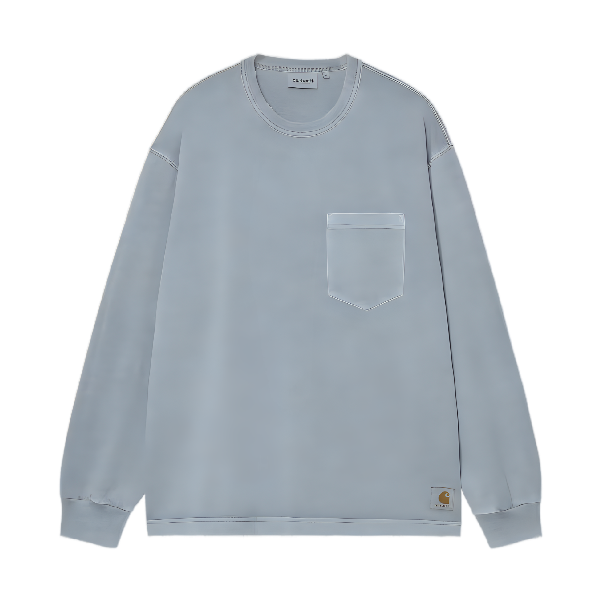 L/S Torion Pocket T-Shirt - Office Blue, Grind Washed