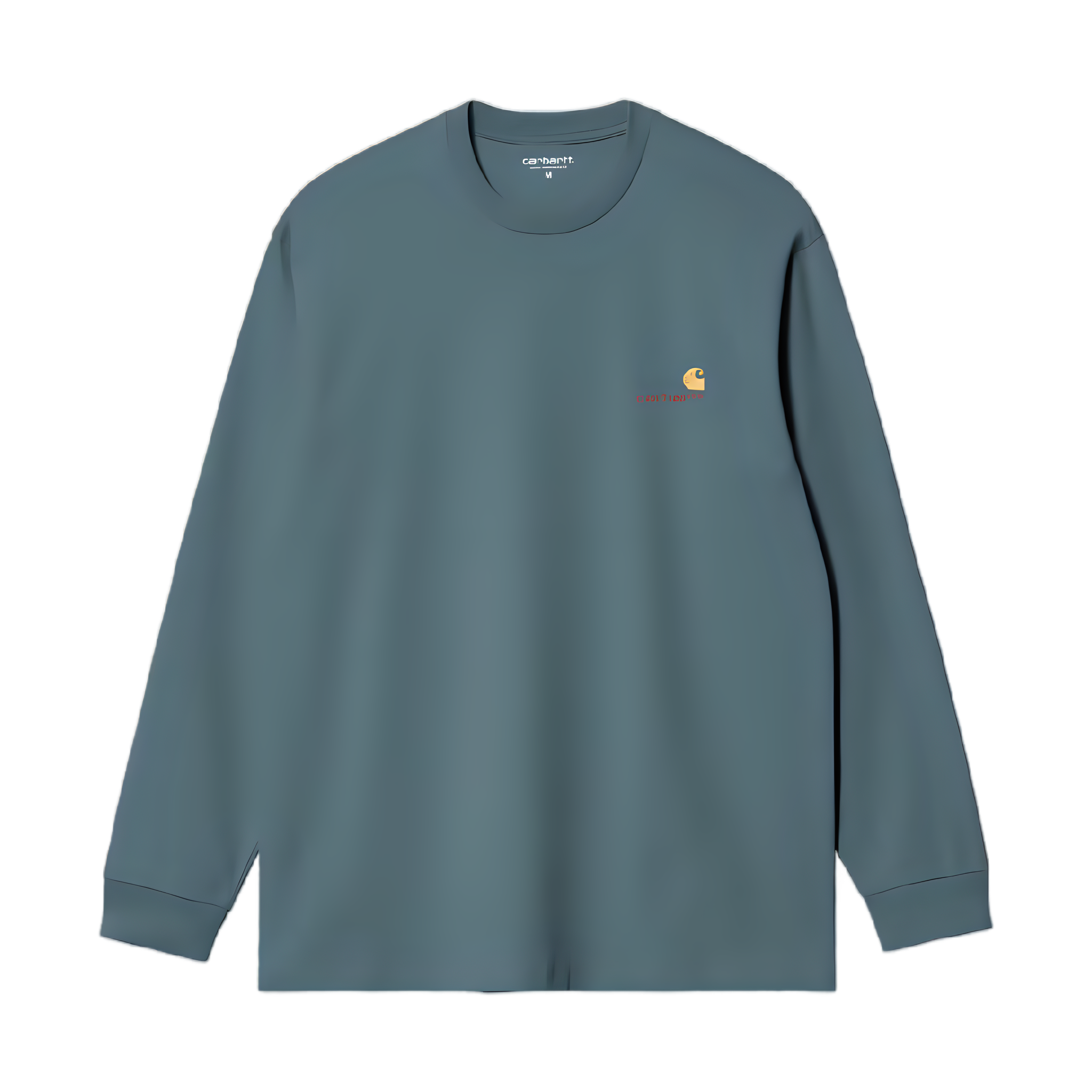 L/S American Script T-Shirt - Office Blue