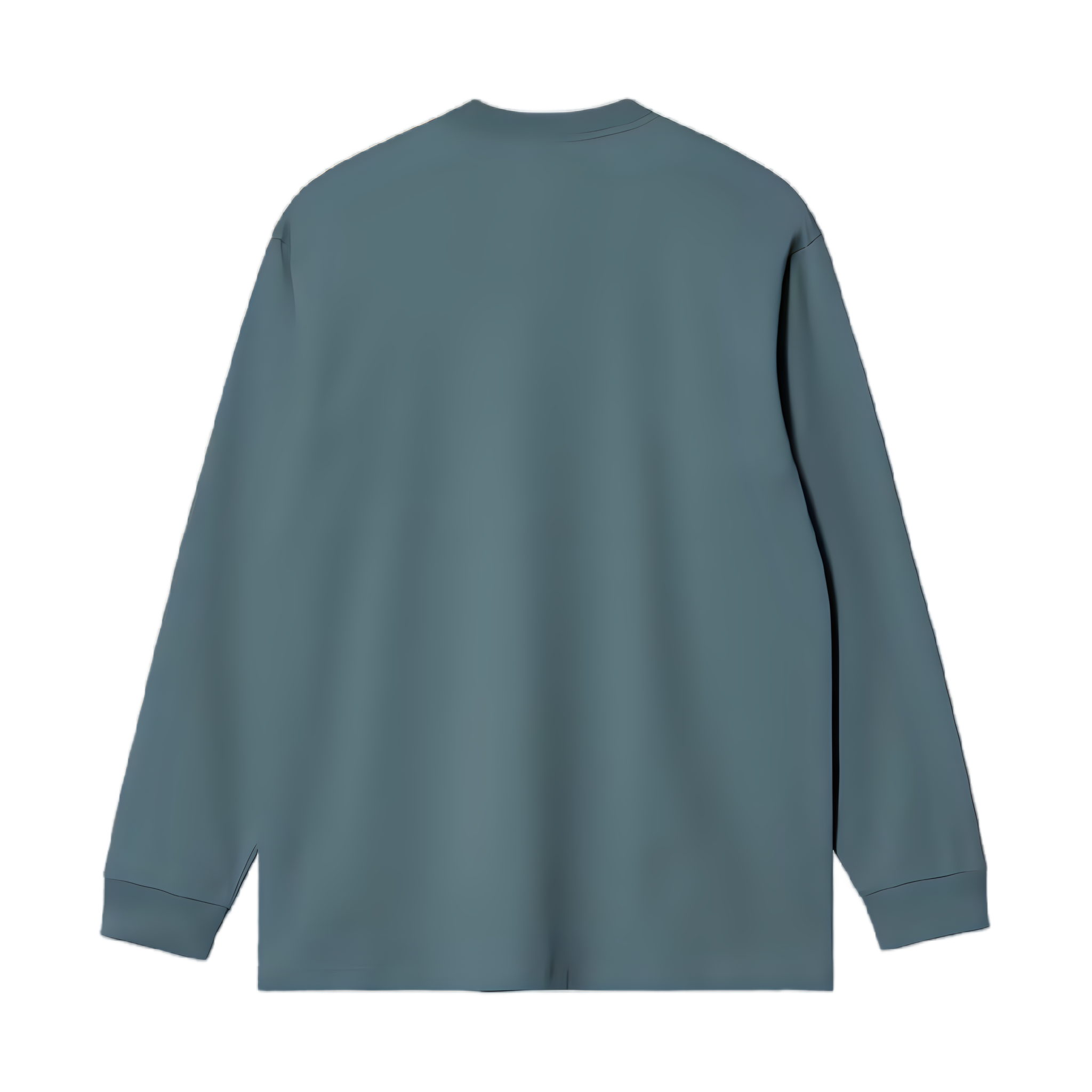 L/S American Script T-Shirt - Office Blue