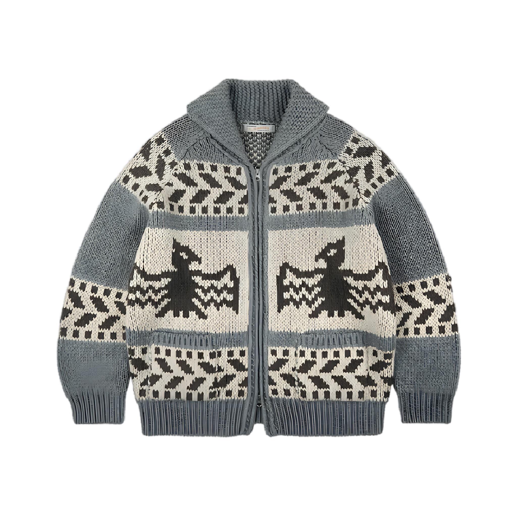 Thunderbird Cowichan Cardigan - Grey