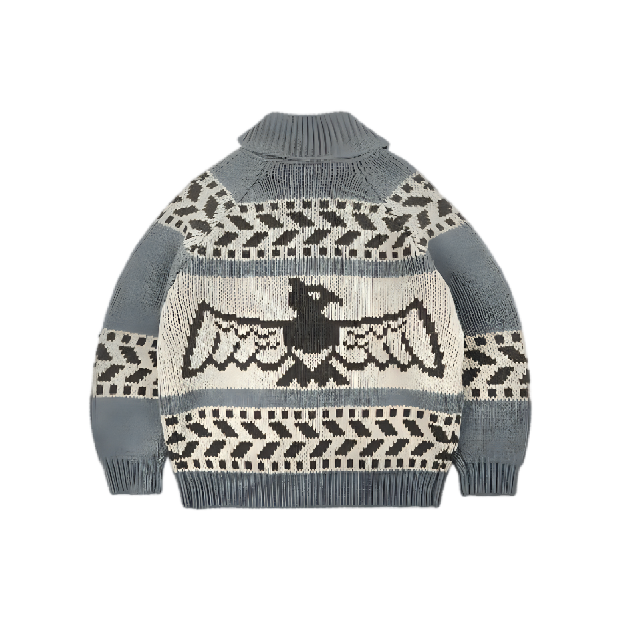 Thunderbird Cowichan Cardigan - Grey