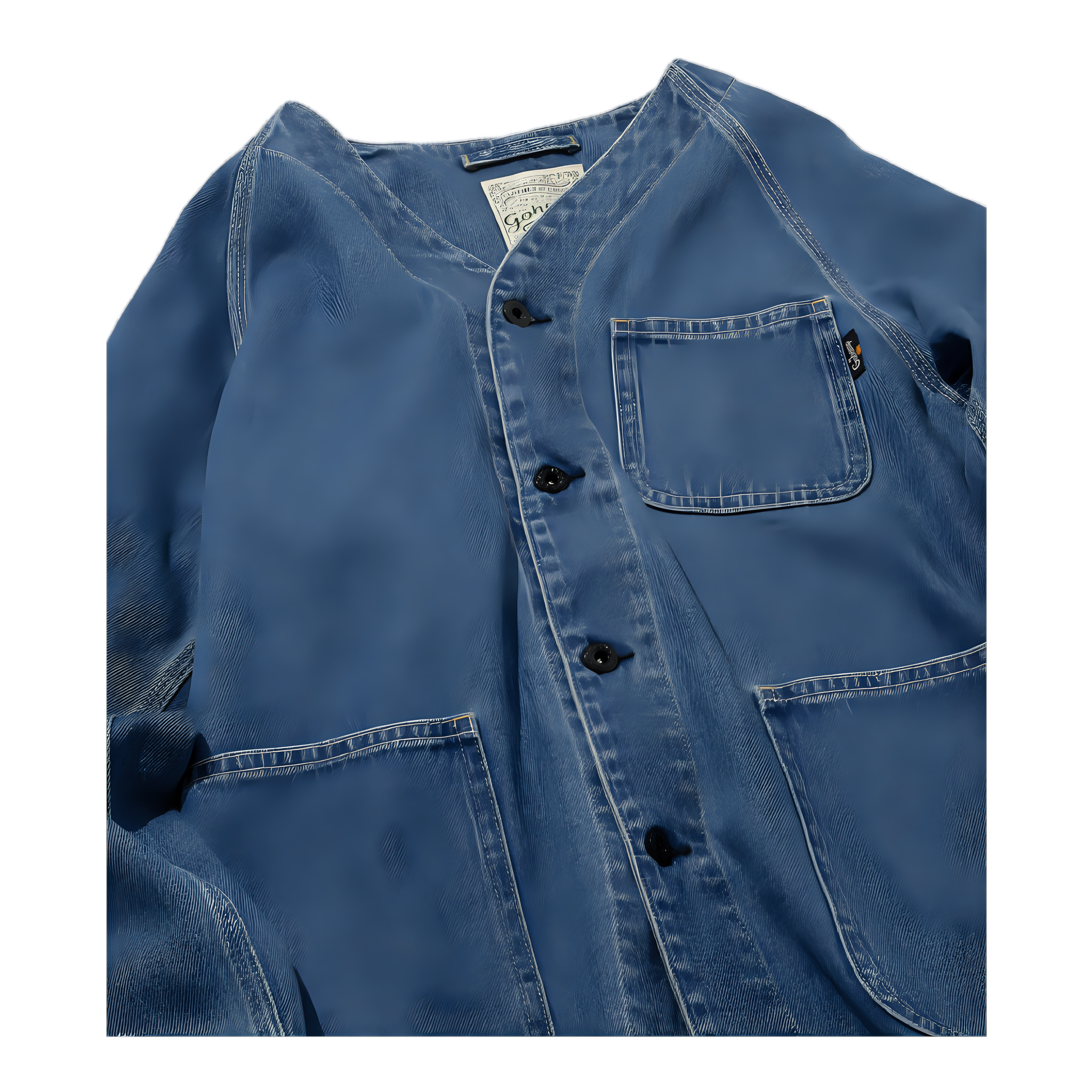 No Collar Coverall - Used Wash